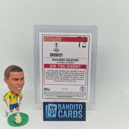 2020-21 Topps Merlin Riccardo Calafiori RC /99 Mojo - AS Roma - Banditocards