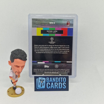 2023-24 Topps Chrome Rafael Leao White Noise SSP - AC Milan - Banditocards