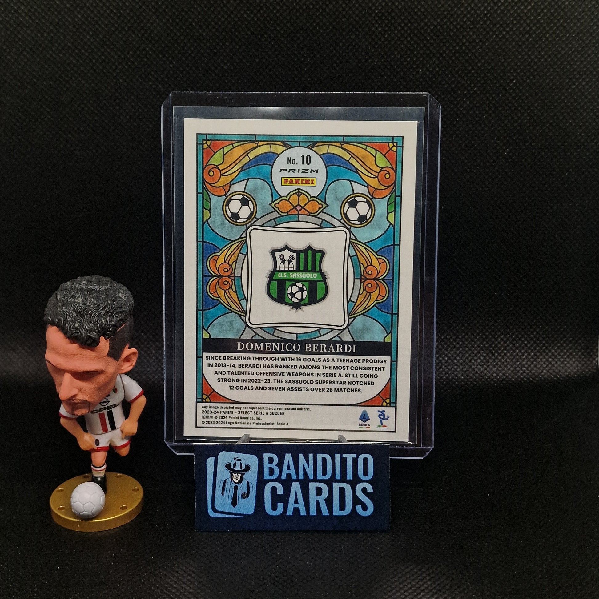 2023-24 Panini Select Serie A Domenico Berardi Stained Glass SPP - Sassuolo - Banditocards