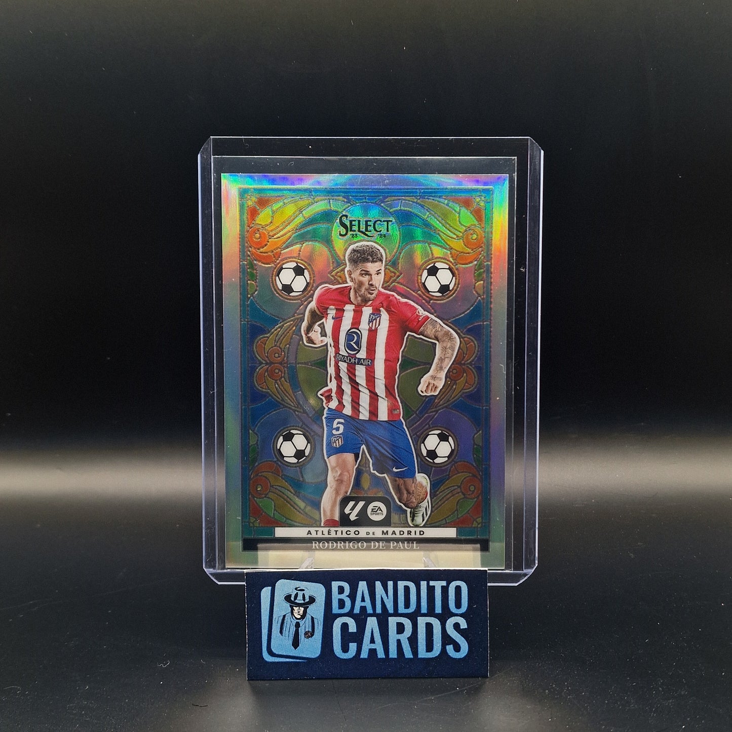 2023-24 Panini Select La Liga Rodrigo De Paul Stained Glass SPP - Atletico Madrid - Banditocards