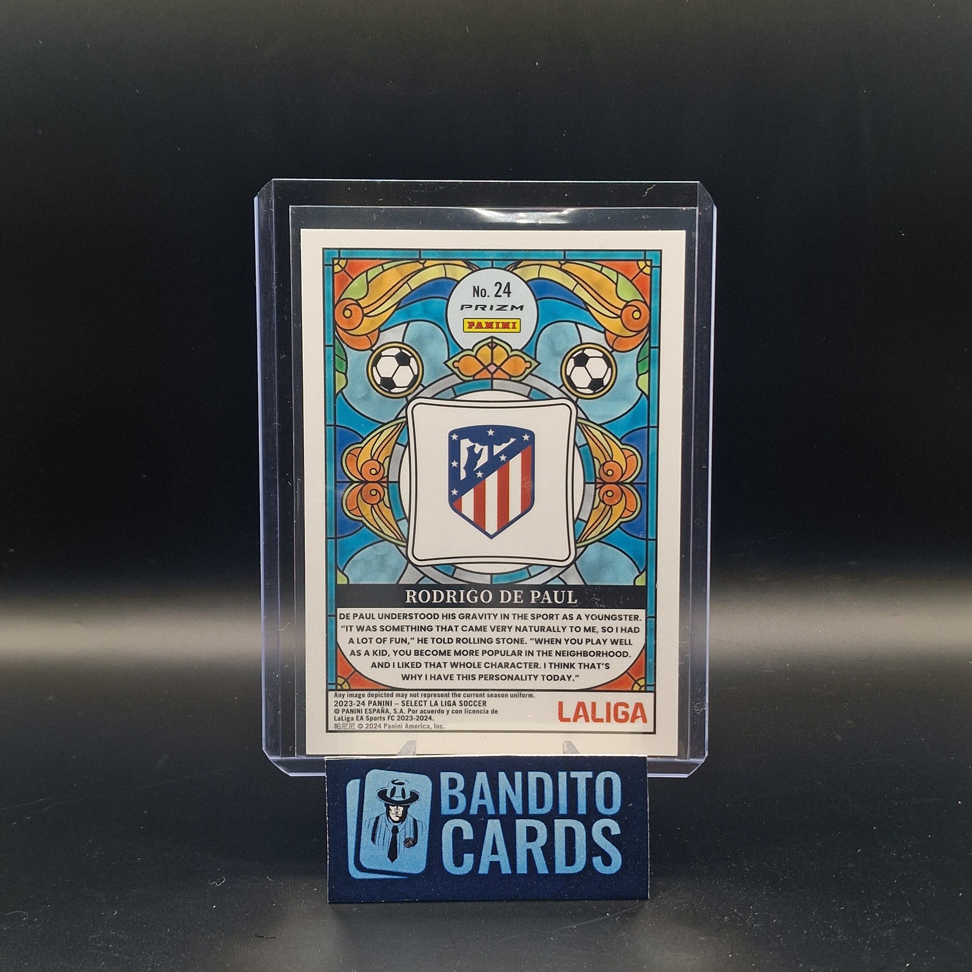 2023-24 Panini Select La Liga Rodrigo De Paul Stained Glass SPP - Atletico Madrid - Banditocards