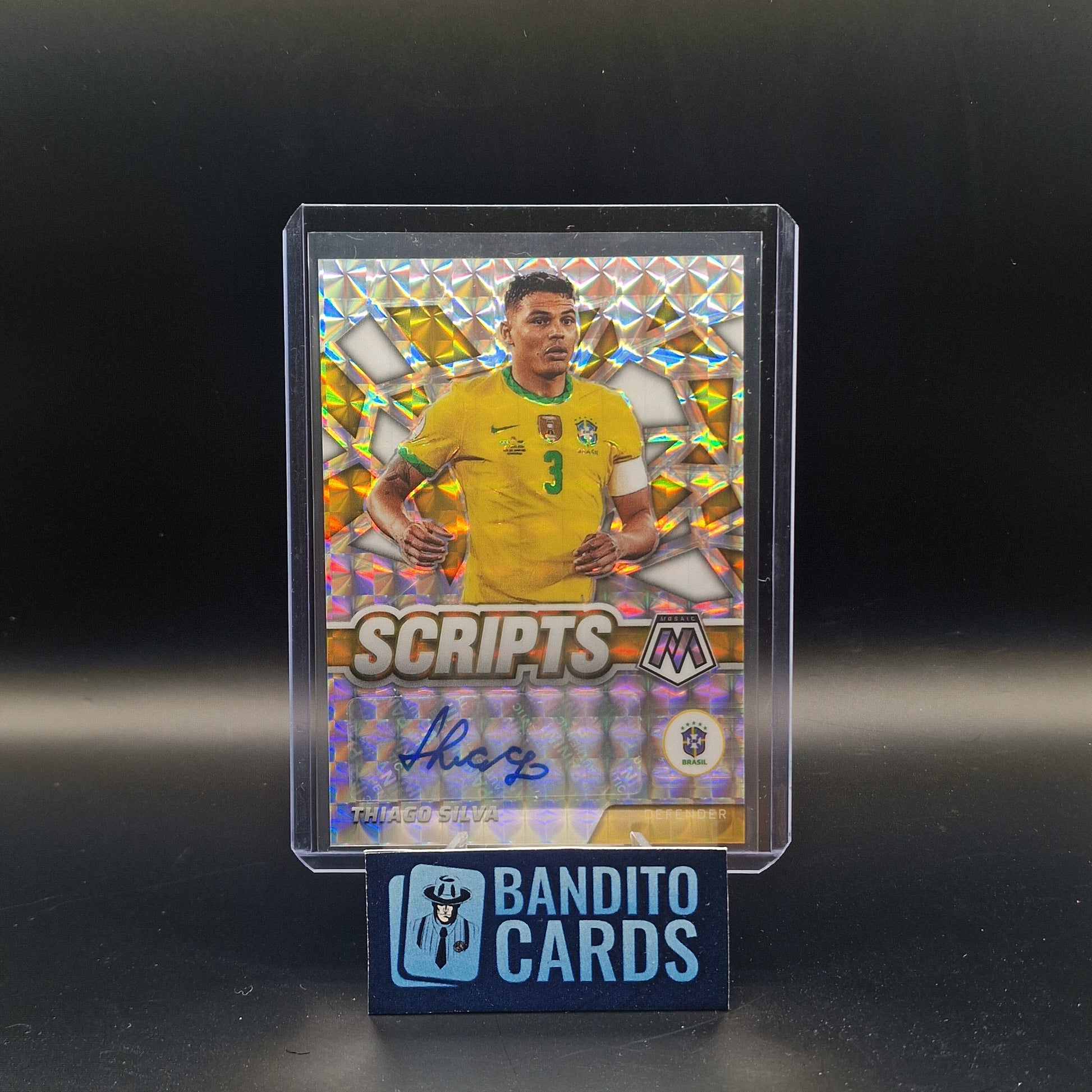 2020-21 Panini Mosaic Scripts Thiago Silva auto - Brazil - Banditocards