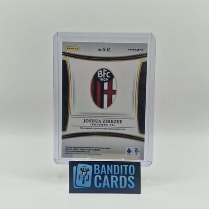 2023-24 Panini Select Serie A Joshua Zirkzee auto Peacock - Bologna - Banditocards