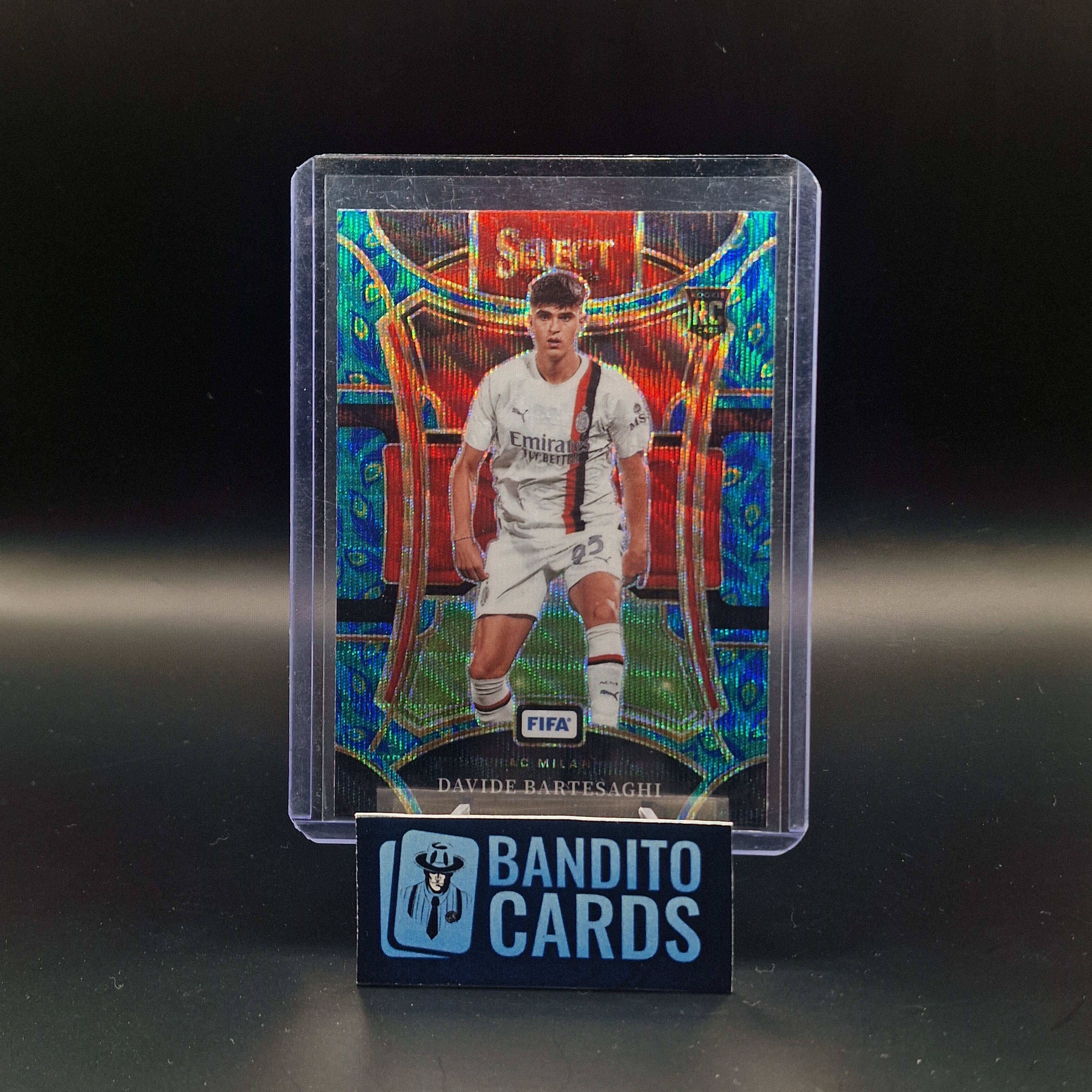 2023-24 Panini Select Fifa Davide Bartesaghi RC Peacock SSP - AC Milan