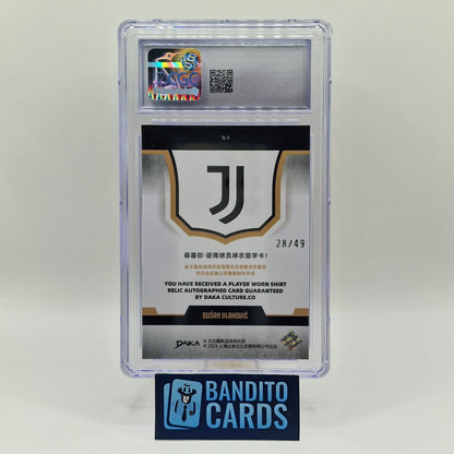 2023 Daka Juventus Dusan Vlahovic patch auto /49  - CGC 9 - Banditocards