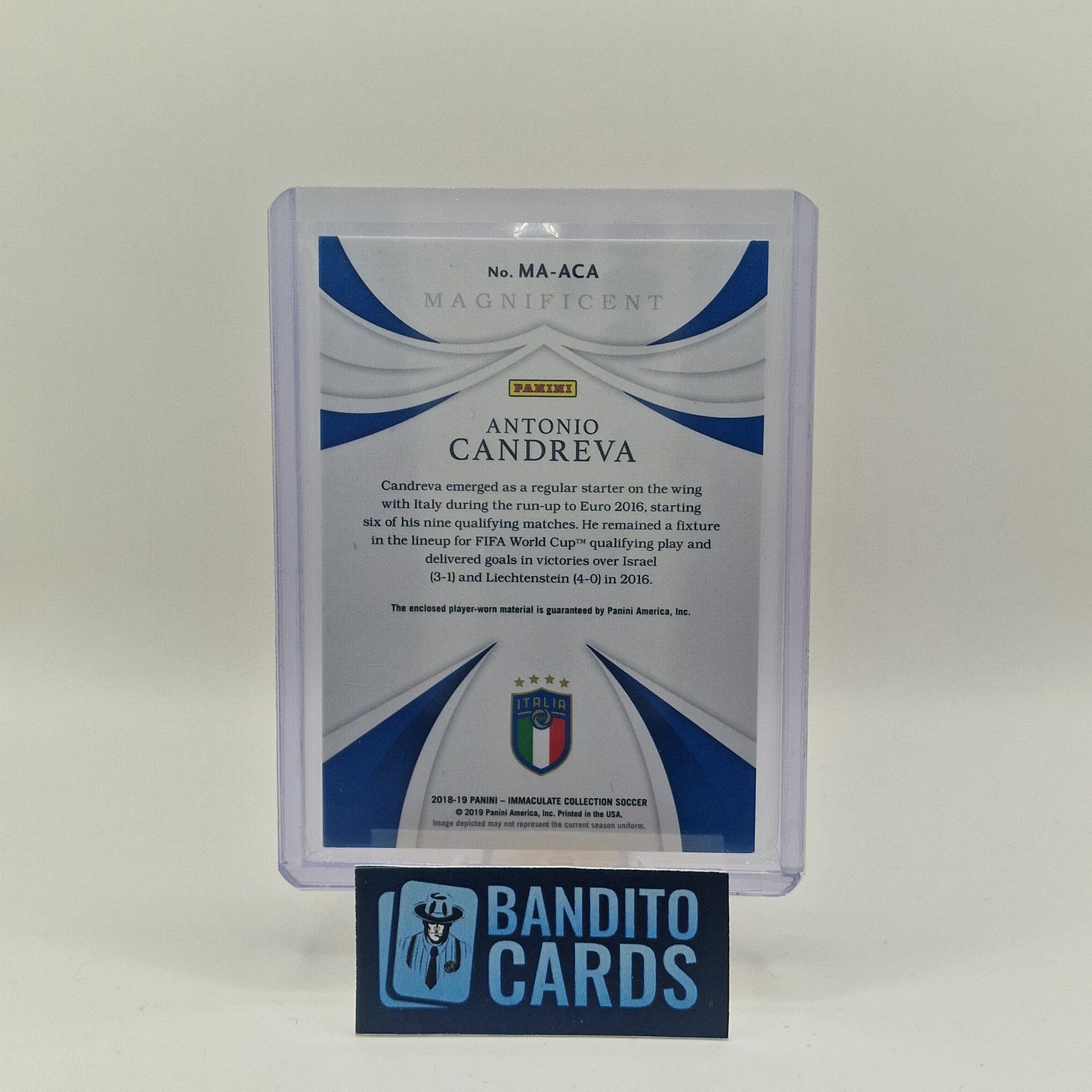 2018-19 Panini Immaculate Antonio Candreva patch /30 - Italy