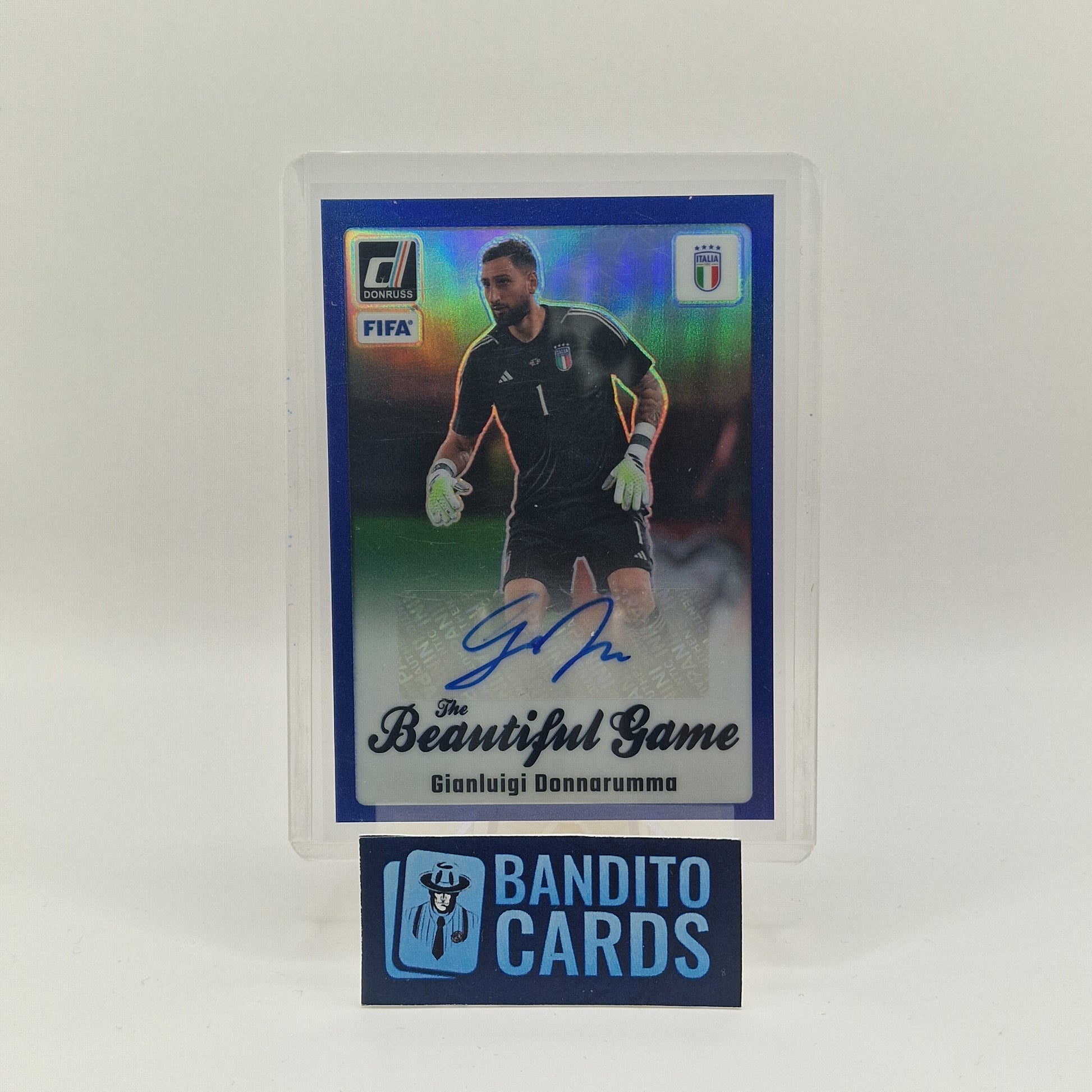 2023-24 Panini Donruss The Beautiful Game Gianluigi Donnarumma auto /99 - Italy - Banditocards