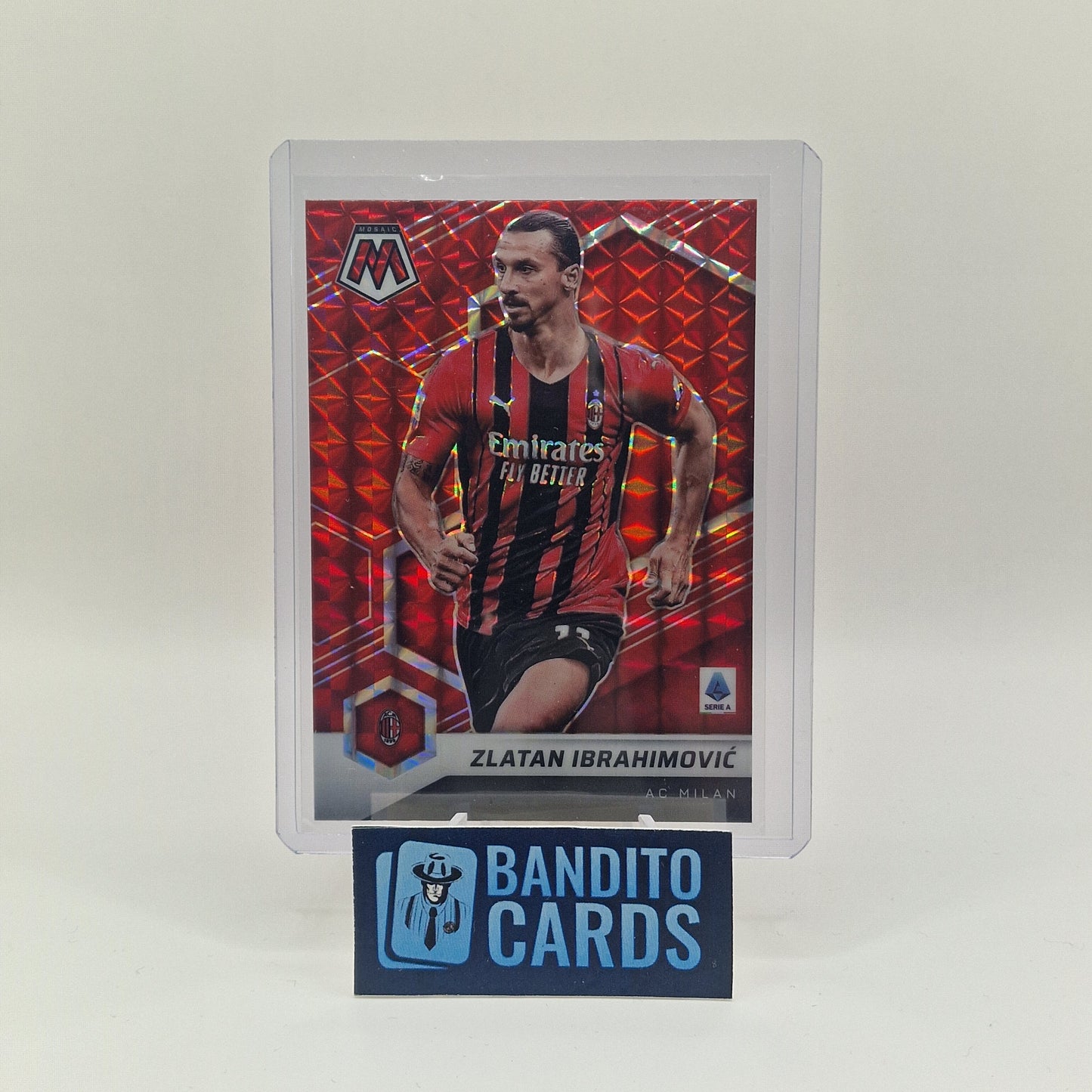 2021-22 Panini Mosaic Zlatan Ibrahimovic red prizm color match - AC Milan