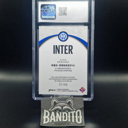 2023 Daka Inter Alexis Sanchez auto on card /40 - CGC 9.5 - Banditocards