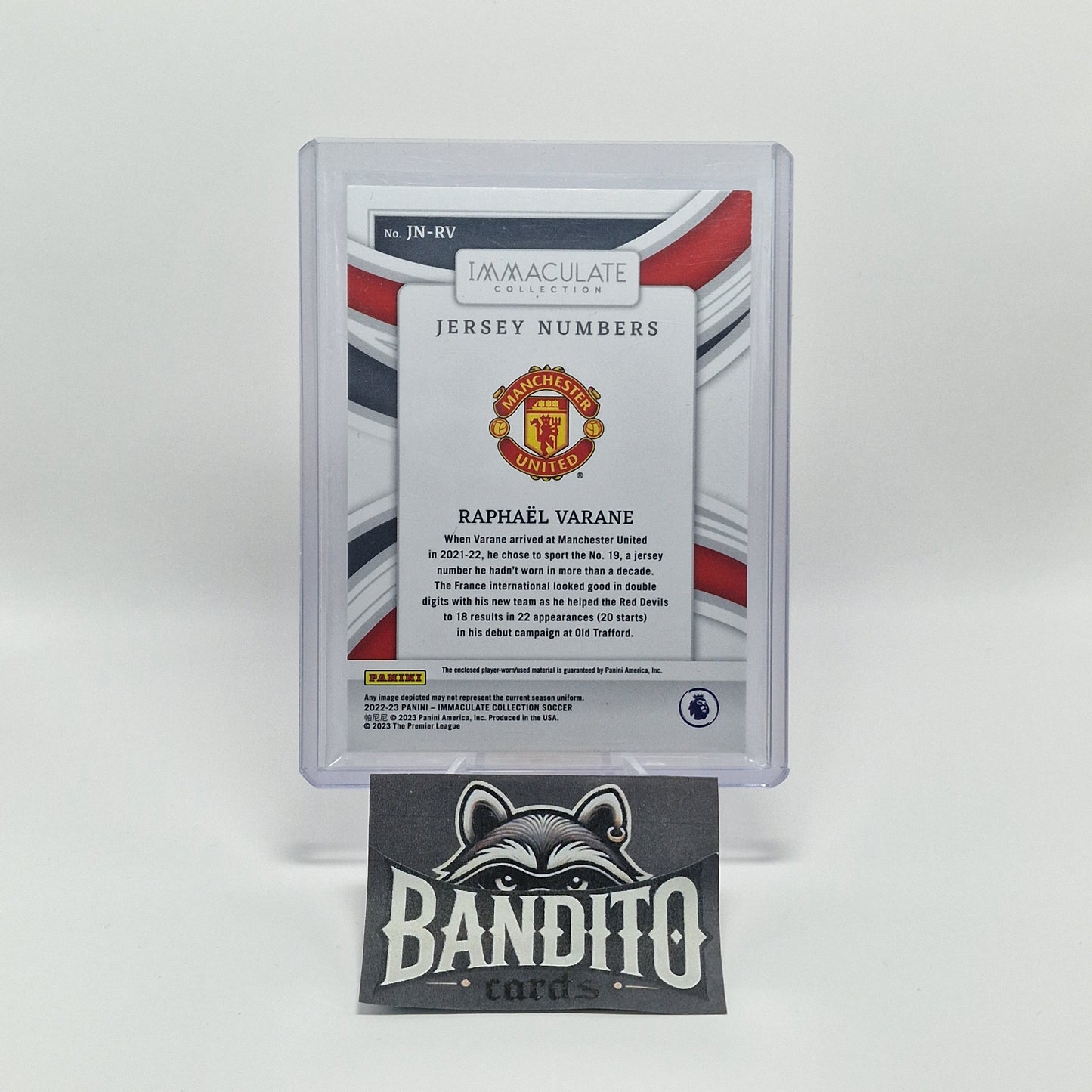 2022-23 Panini Immaculate Raphael Varane Jersey Number Patch /49 - Manchester United