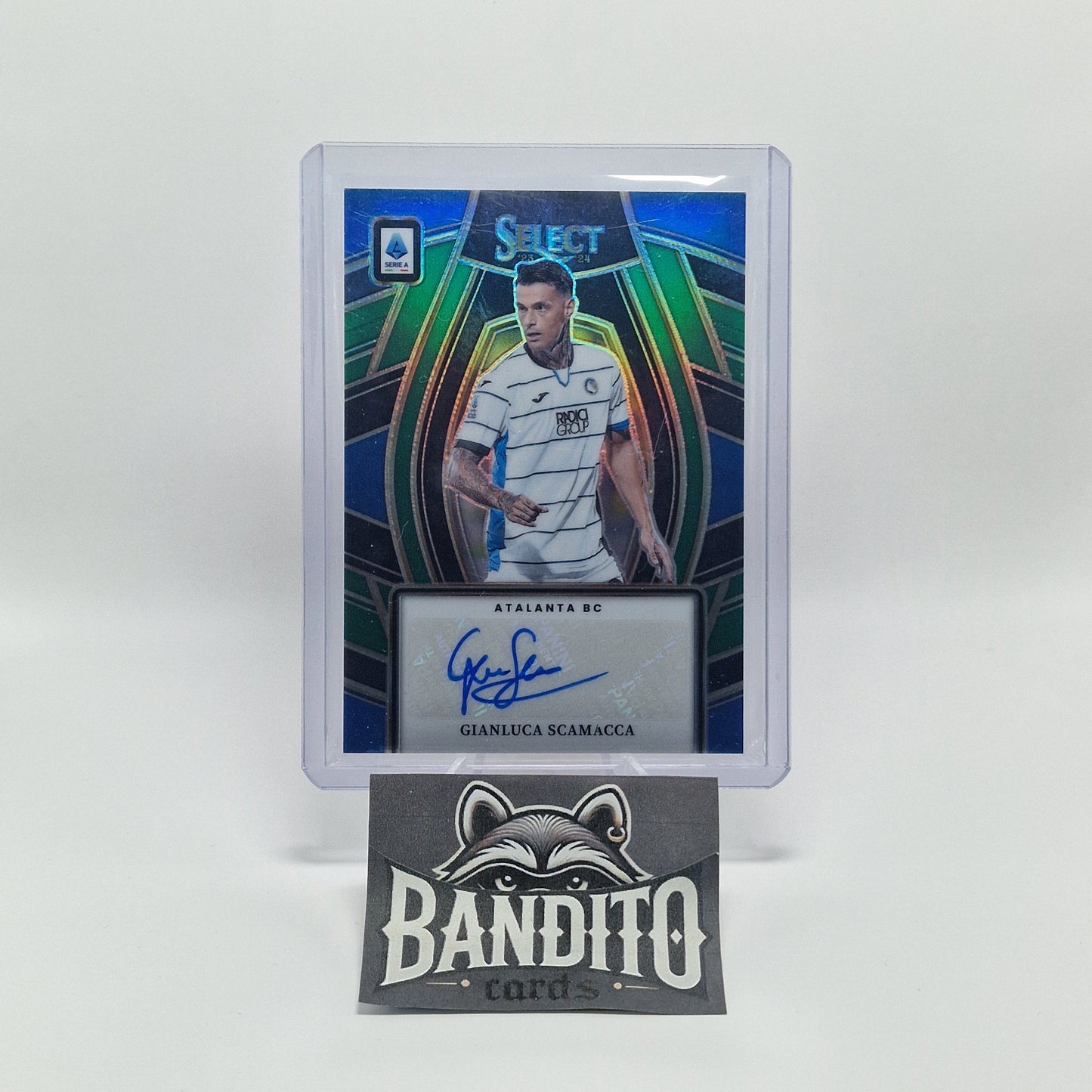 2023-24 Panini Select Serie A Gianluca Scamacca auto /5 - Atalanta - Banditocards