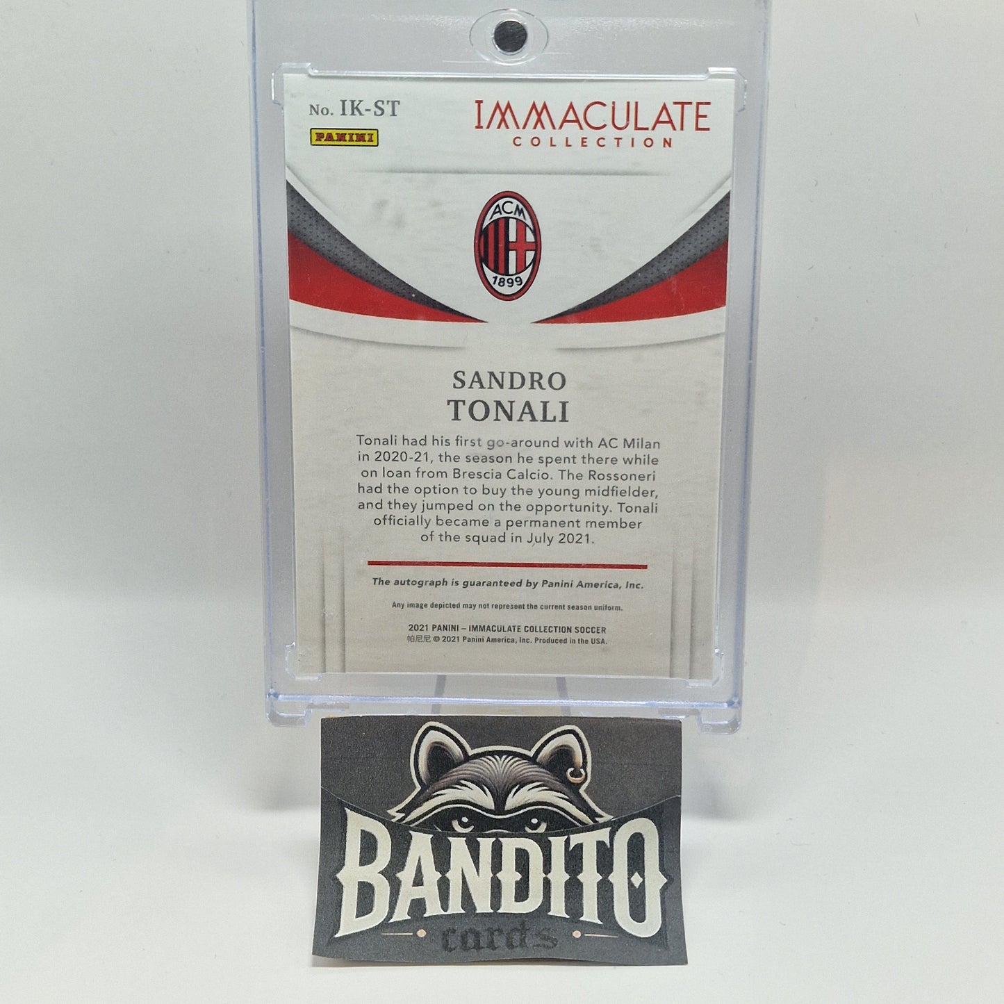 2021 Panini Immaculate Sandro Tonali auto /49 - AC Milan