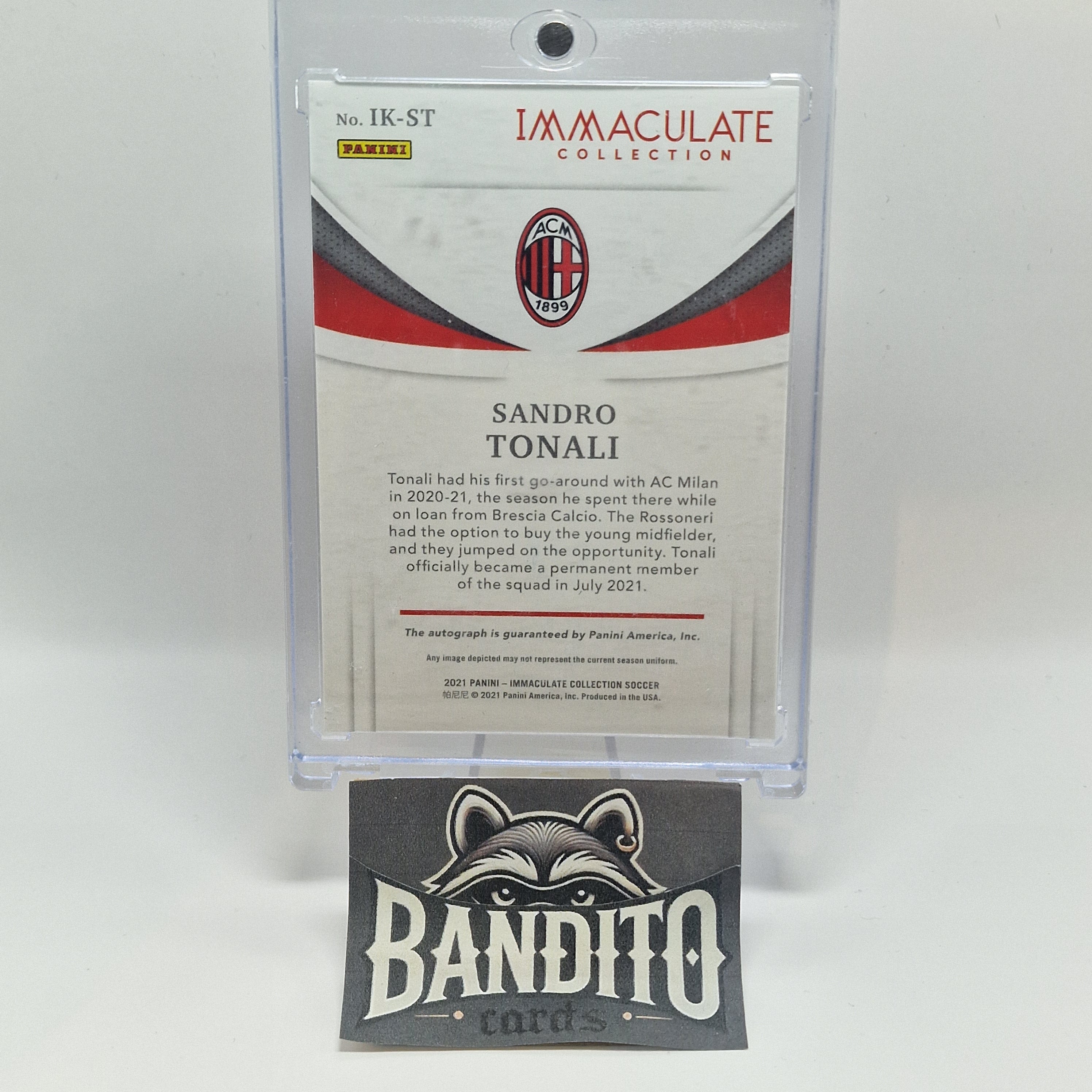 2021 Panini Immaculate Sandro Tonali auto /25 - AC Milan