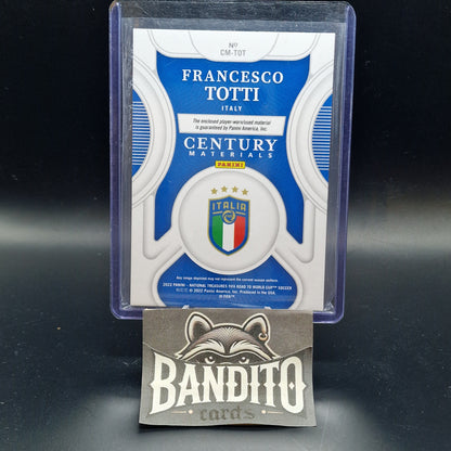 2022 Panini National Treasure Francesco Totti patch /99 - Italy