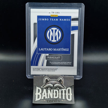 2022-23 Panini Immaculate Lautaro Martinez Jumbo Team Name Patch /49 - Inter