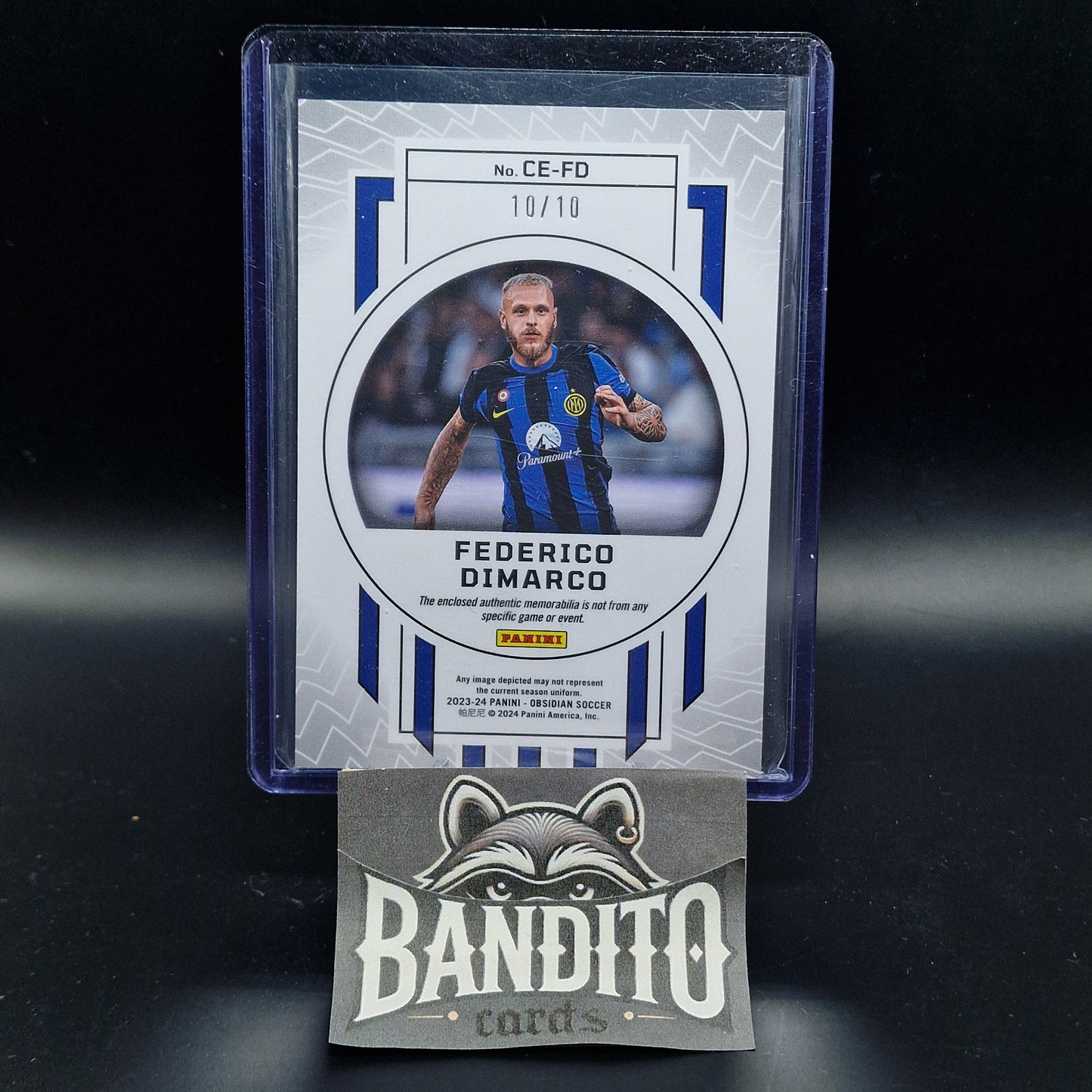 2023-24 Panini Obsidian Federico Dimarco patch /10 - Inter