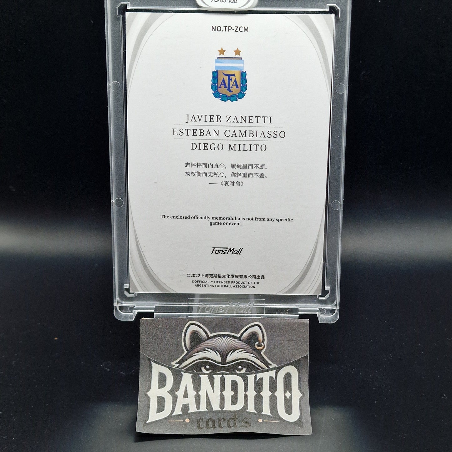 Fansmall Argentina Zanetti, Cambiasso & Milito Trio Patch /49