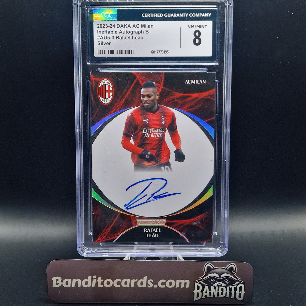 2024 Daka AC Milan Rafael Leao auto on card /18 - CGC 8