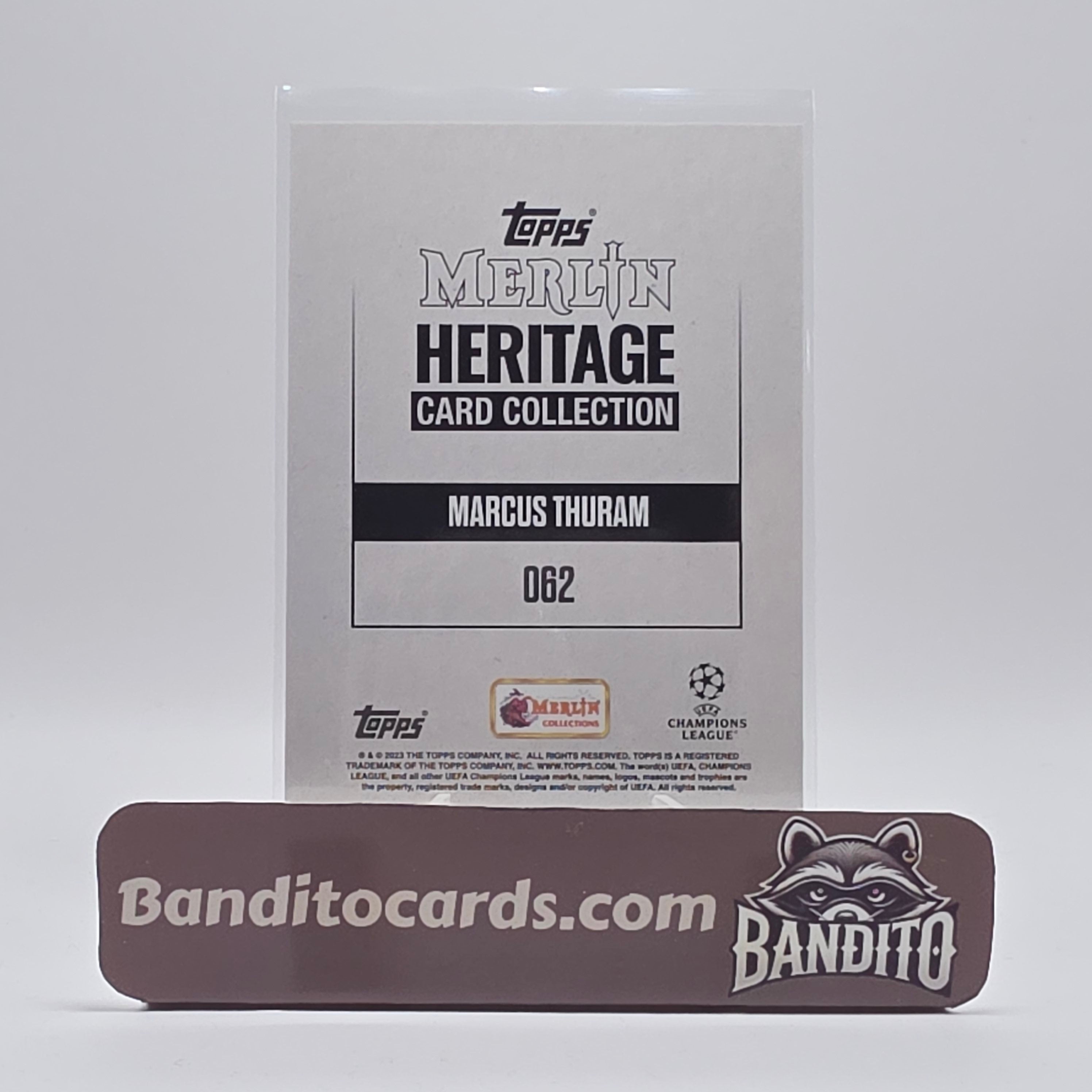 2023 Topps Merlin heritage Marcus Thuram 9/49 number match - Inter
