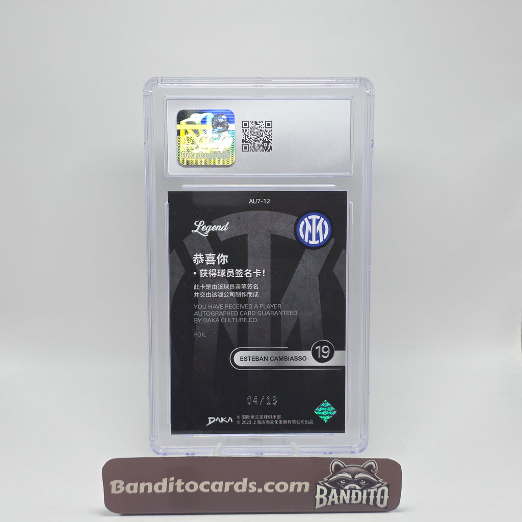 2023 Daka Inter Esteban Cambiasso auto /23 - CGC 9