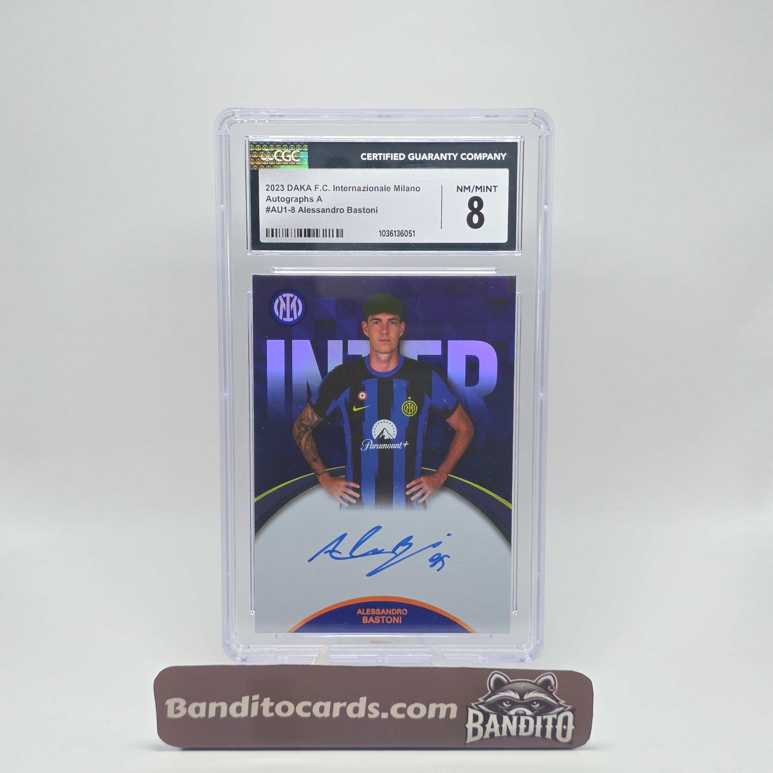 2023 Daka Inter Alessandro Bastoni auto on card /70 - CGC 8