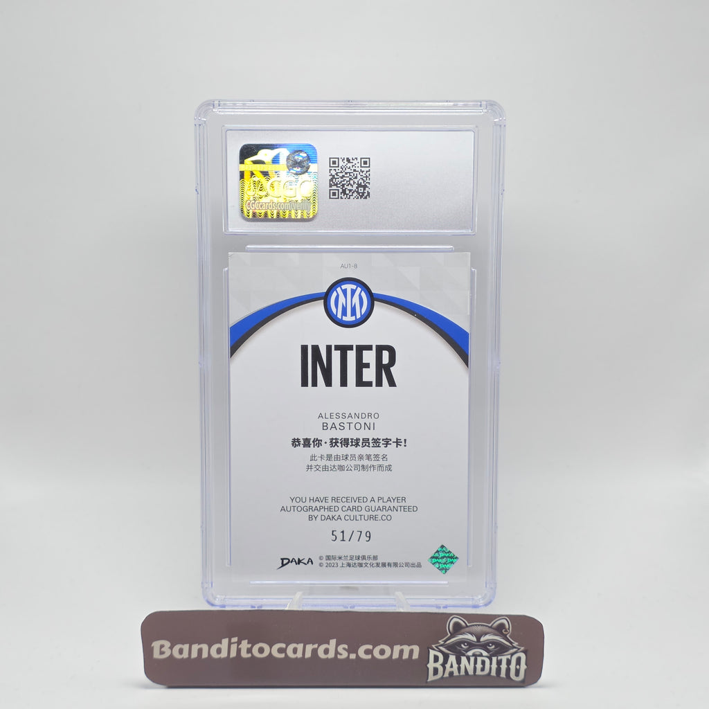 2023 Daka Inter Alessandro Bastoni auto on card /70 - CGC 8