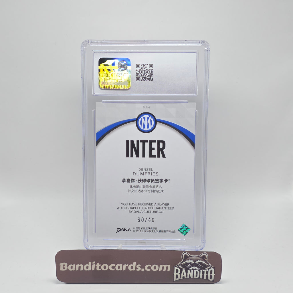 2023 Daka Inter Denzel Dumfries auto on card /40