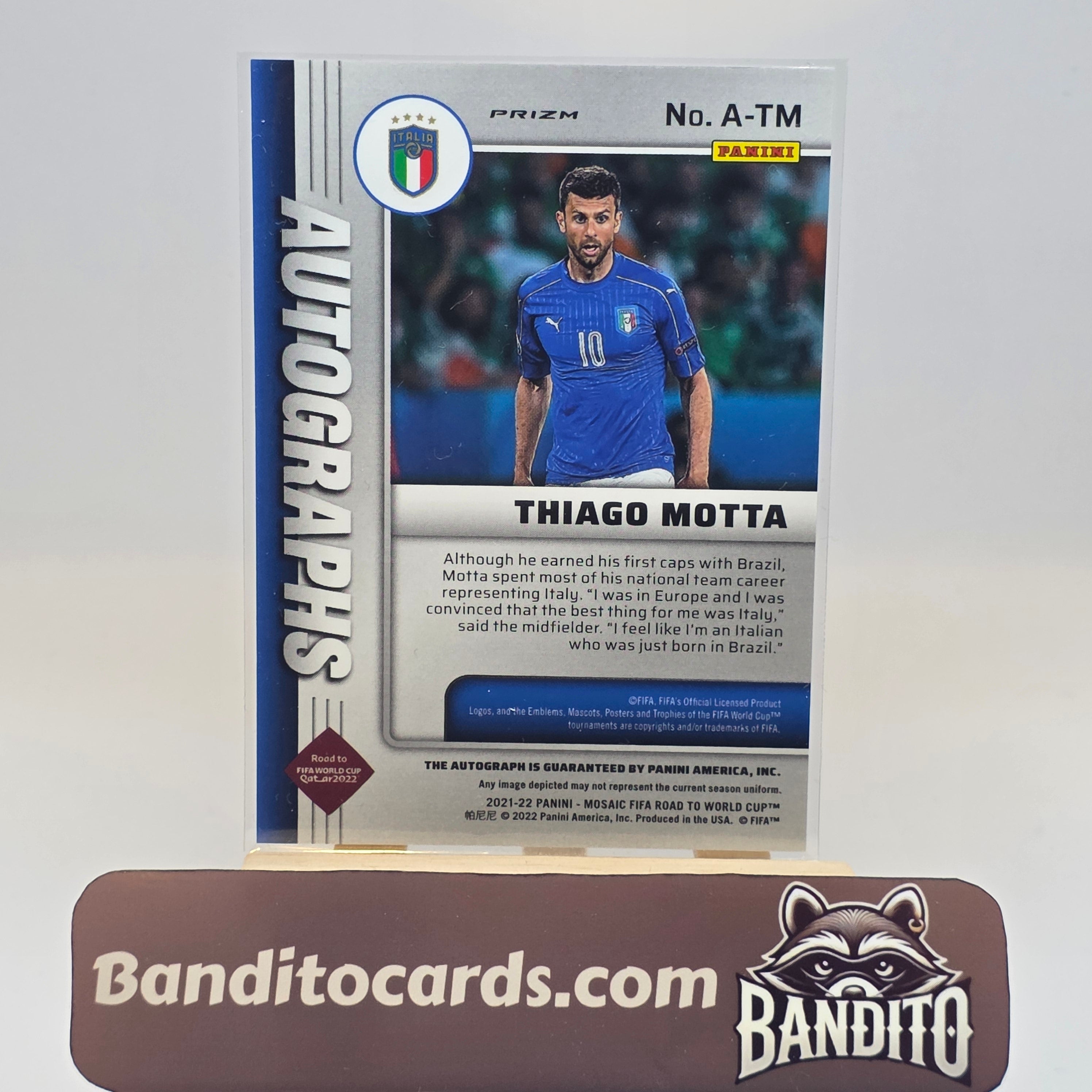 2020-21 Panini Mosaic Thiago Motta auto - Italy
