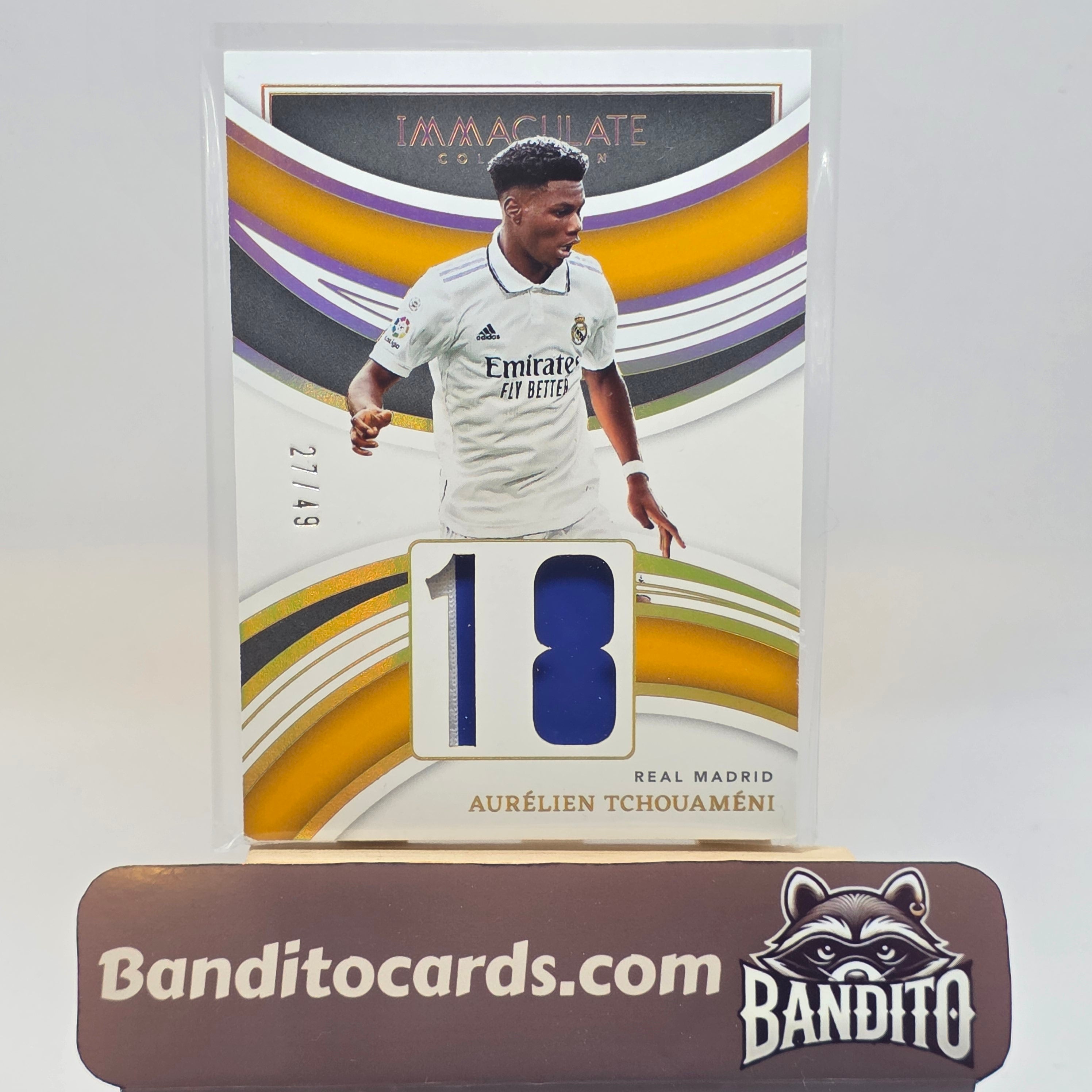 2022-23 Panini Immaculate Aurelien Tchouameni Jersey Number patch /49 - Real Madrid