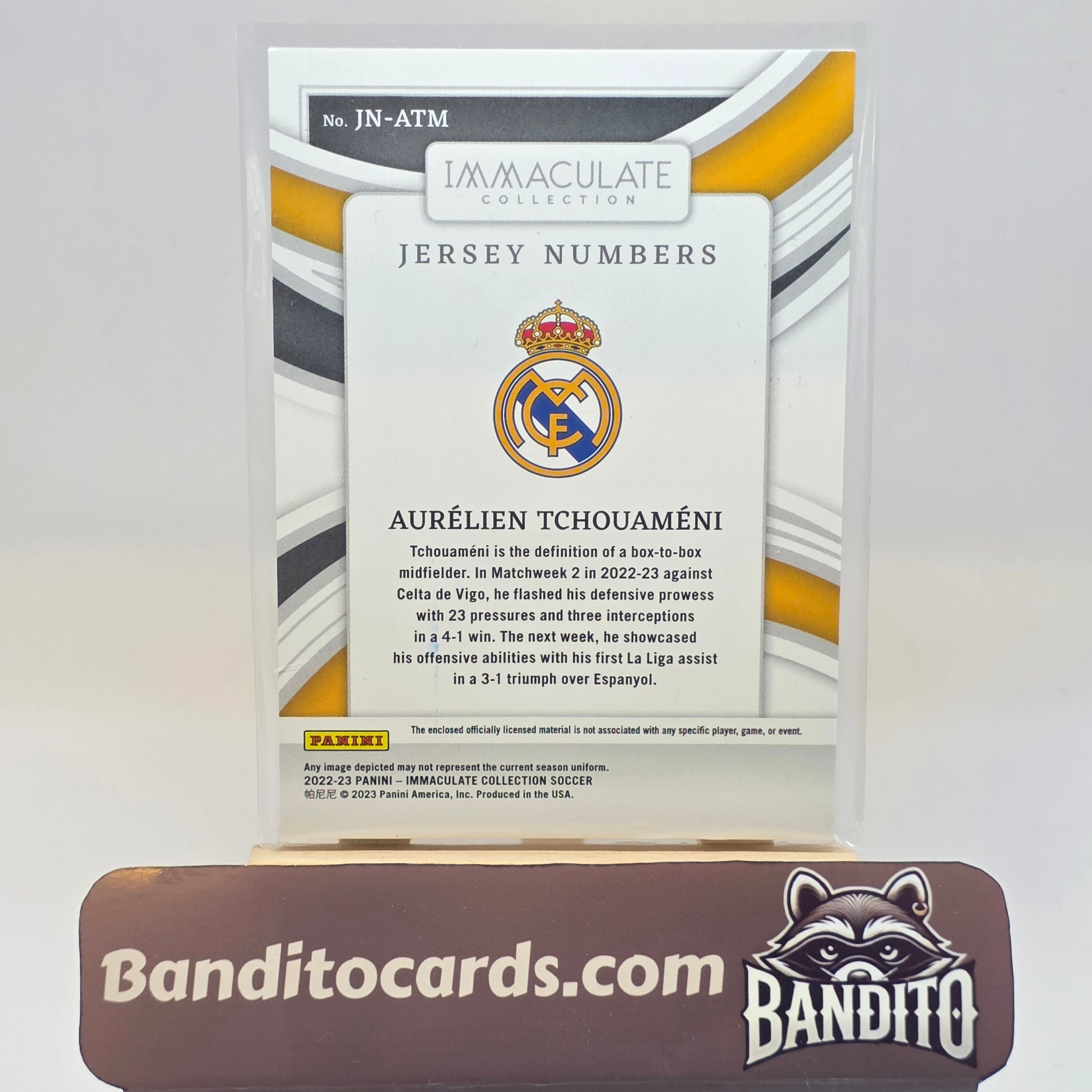 2022-23 Panini Immaculate Aurelien Tchouameni Jersey Number patch /49 - Real Madrid