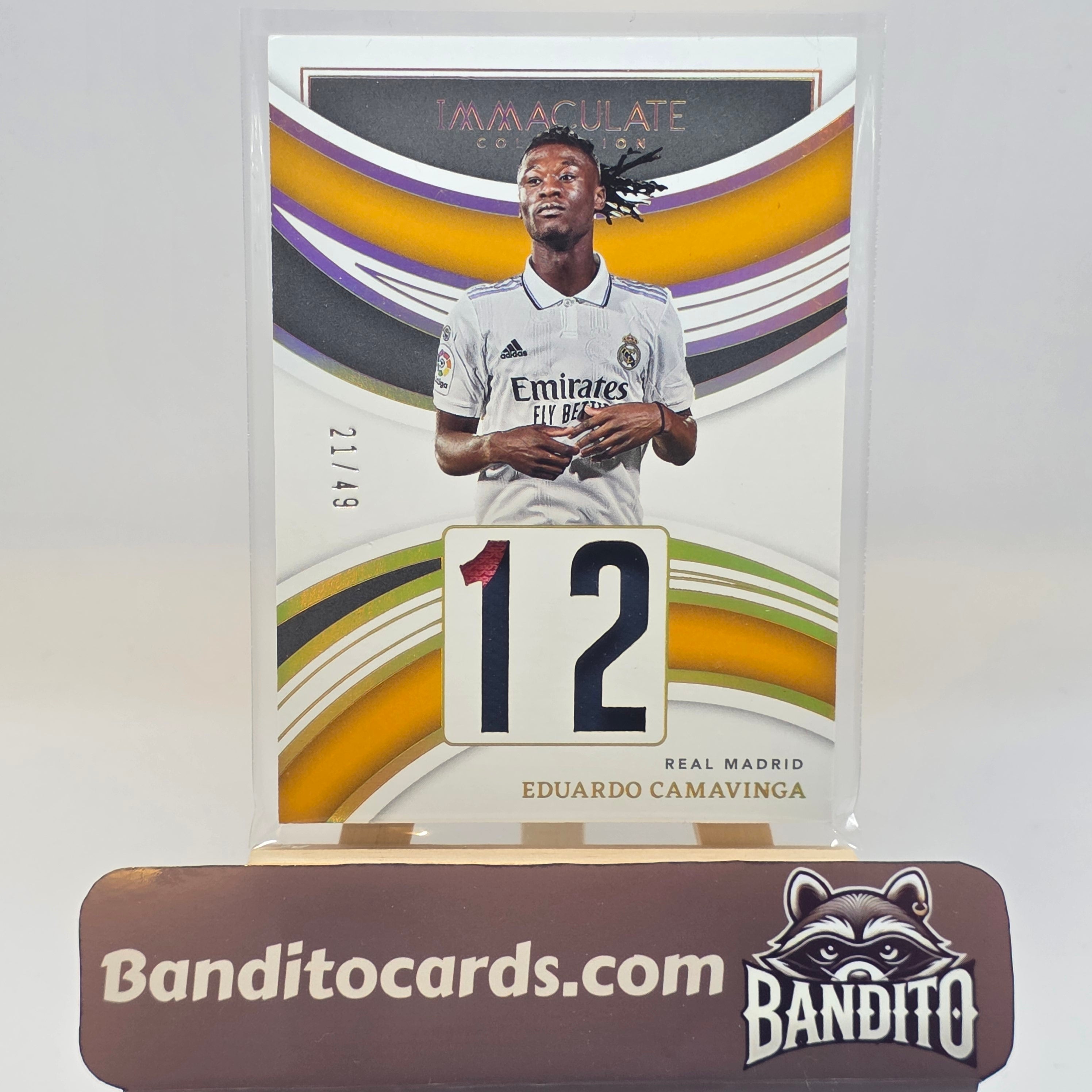 2022-23 Panini Immaculate Eduardo Camavinga Jersey Number patch /49 - Real Madrid