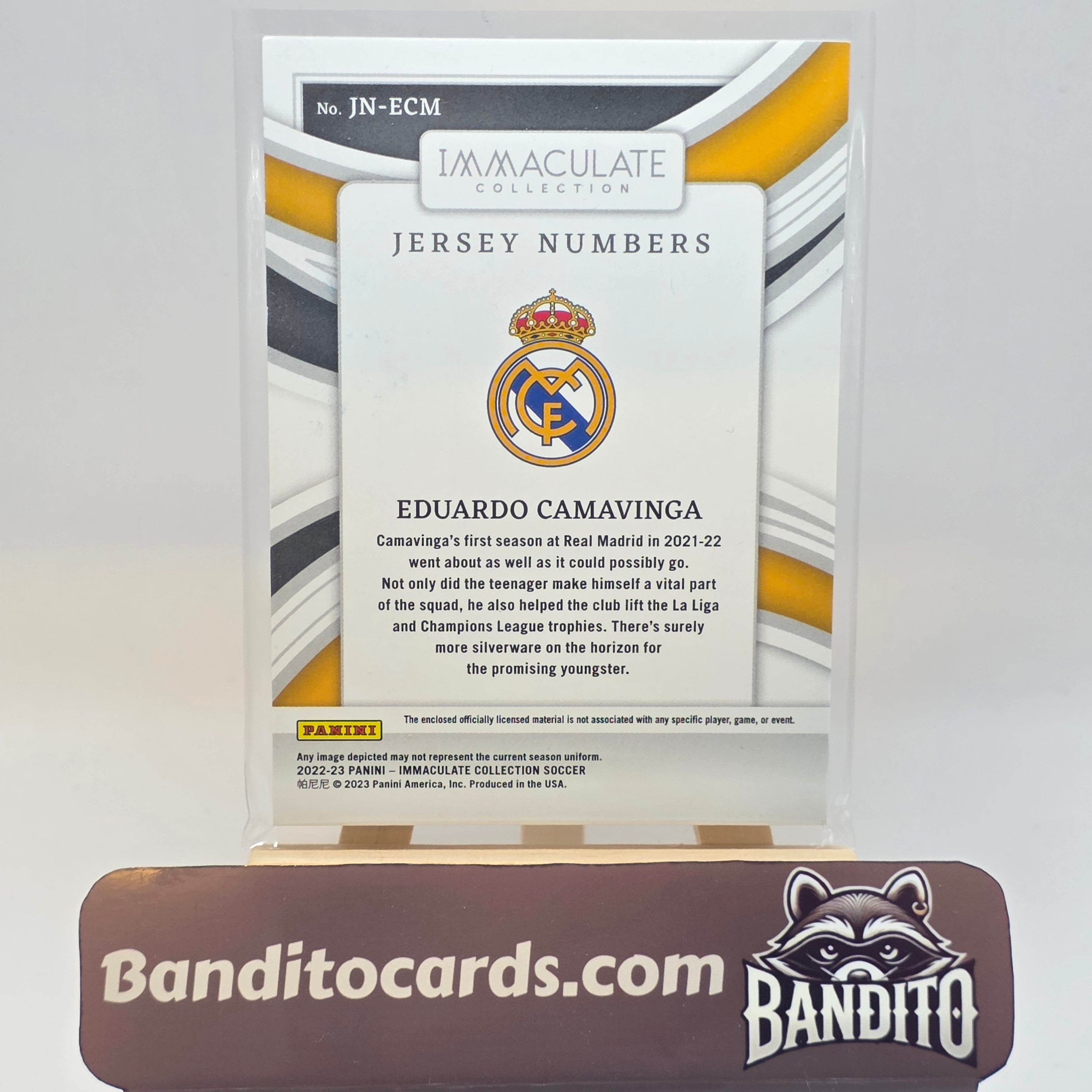 2022-23 Panini Immaculate Eduardo Camavinga Jersey Number patch /49 - Real Madrid