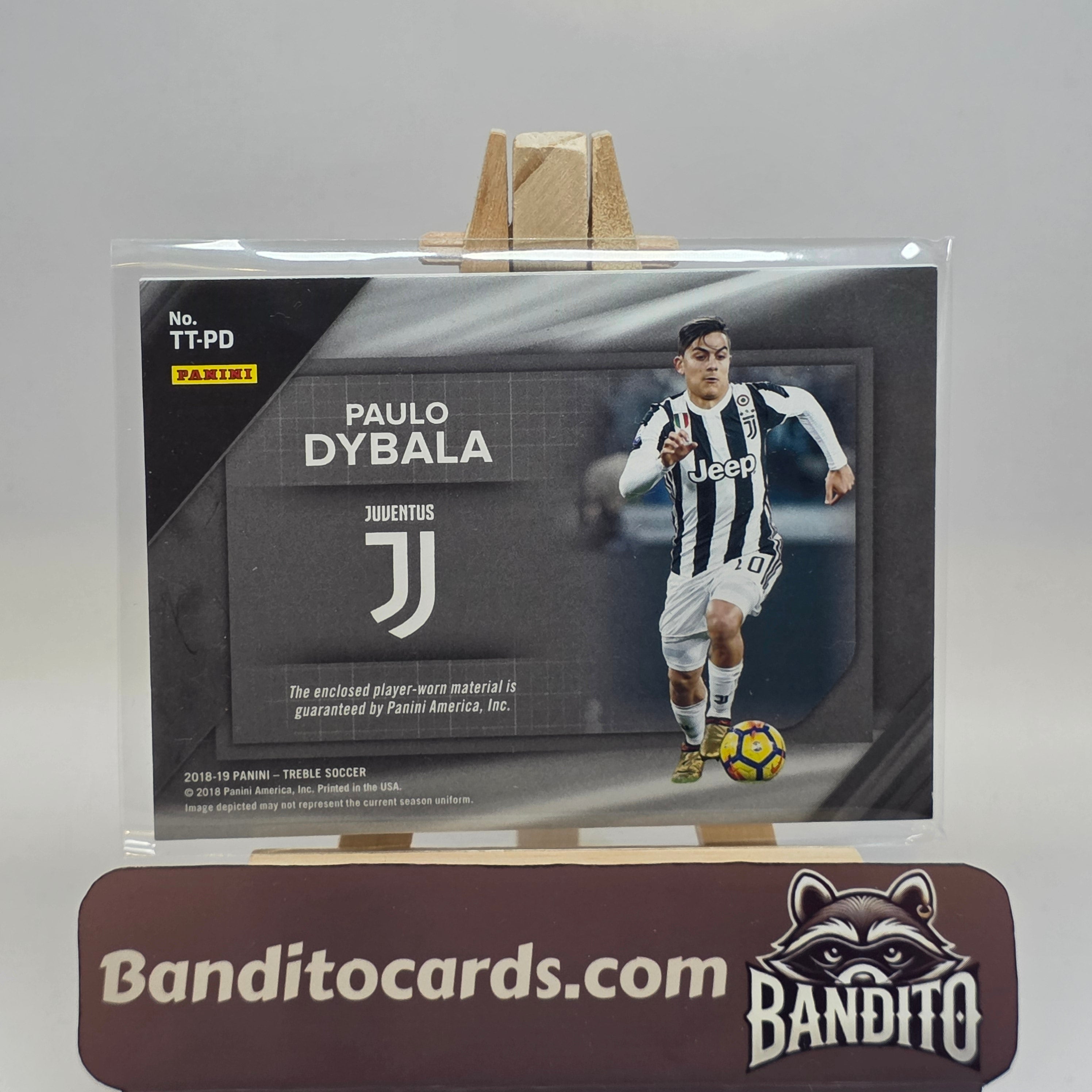 2018-19 Panini Treble Paulo Dybala patch match worn /75 - Juventus