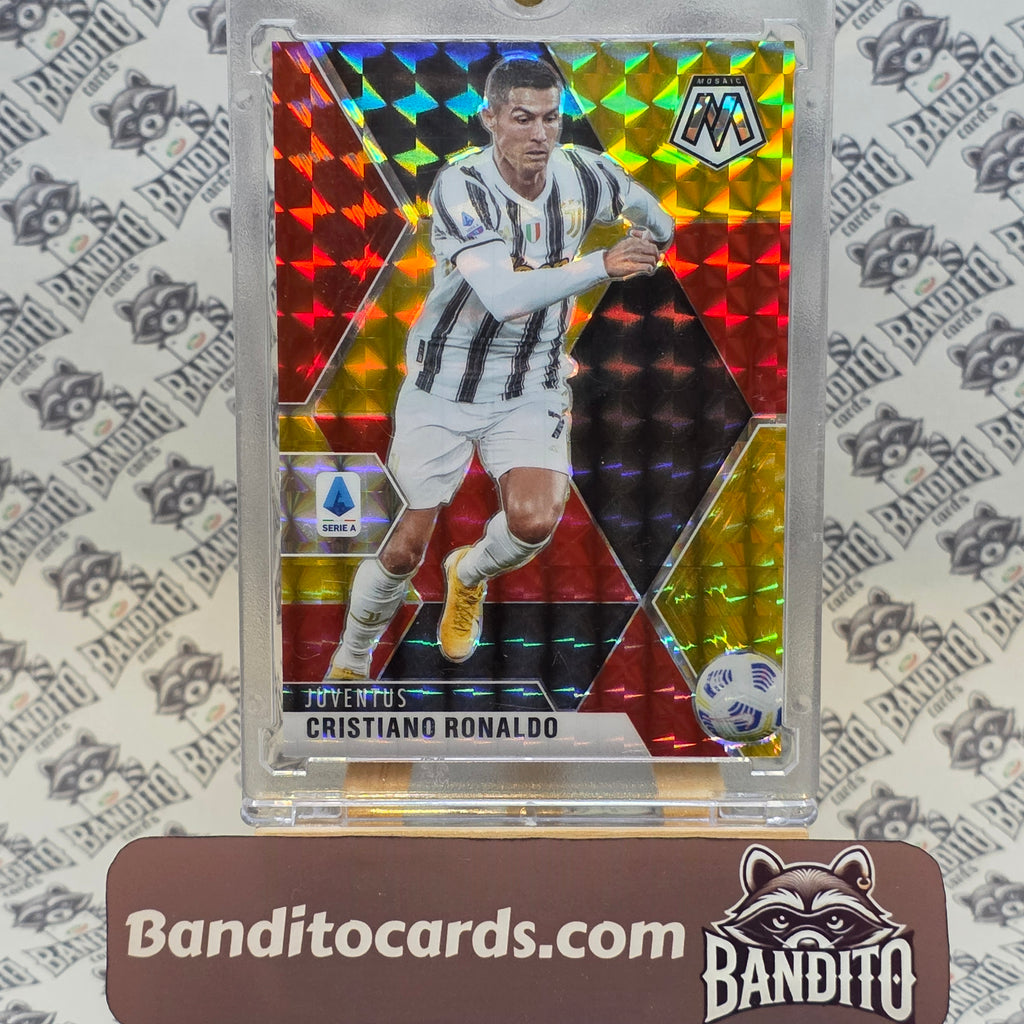 2020-21 Panini Mosaic Cristiano Ronaldo Red Gold /88 - Juventus