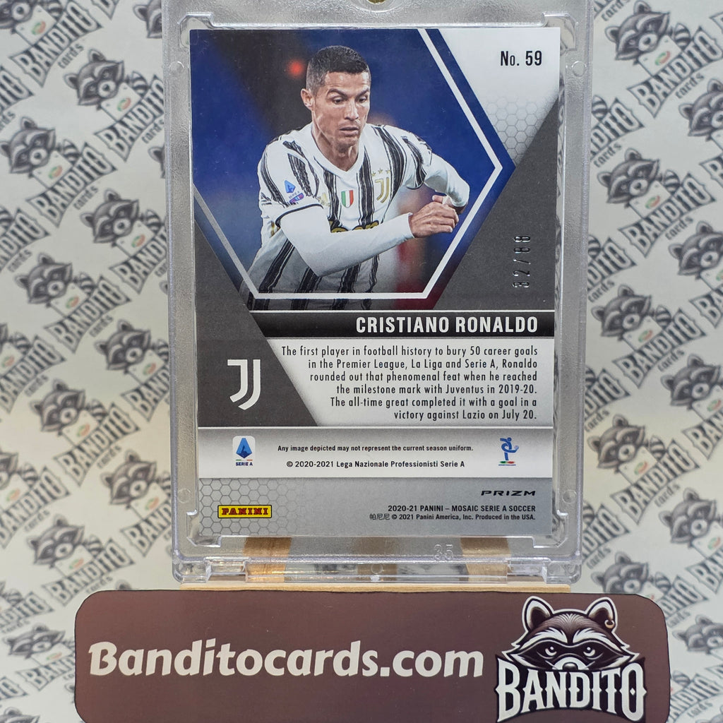 2020-21 Panini Mosaic Cristiano Ronaldo Red Gold /88 - Juventus