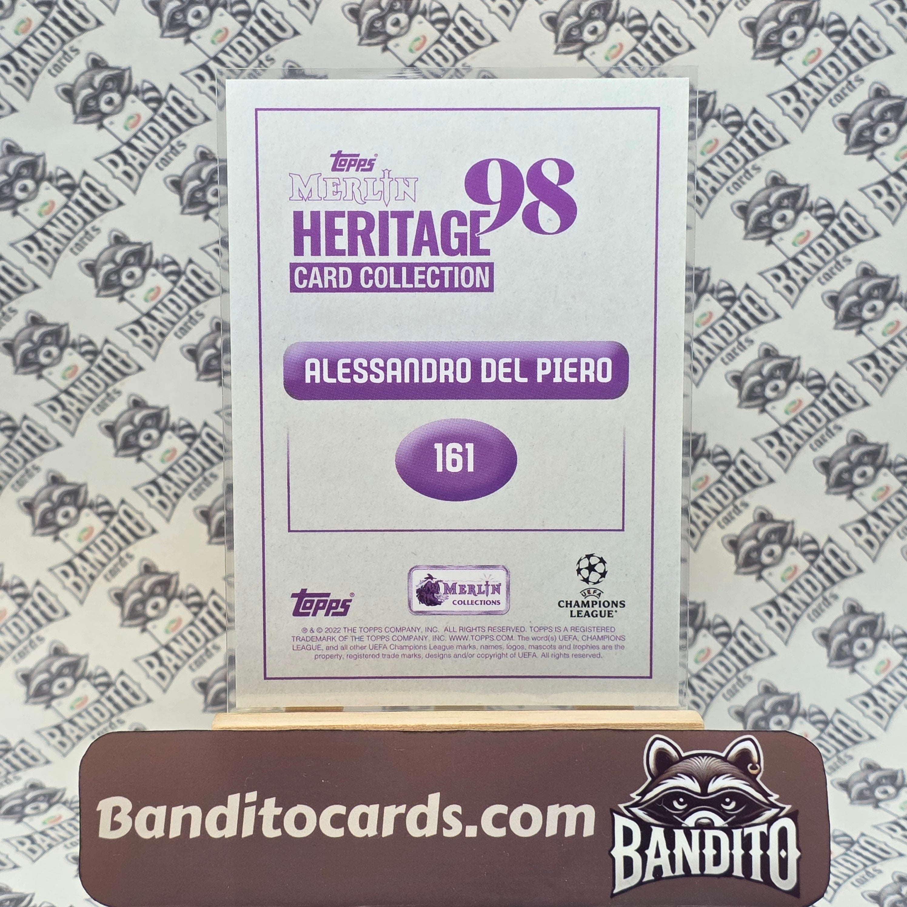 2021-22 Topps Merlin Heritage Alessandro Del Piero 10/10 number match - Juventus