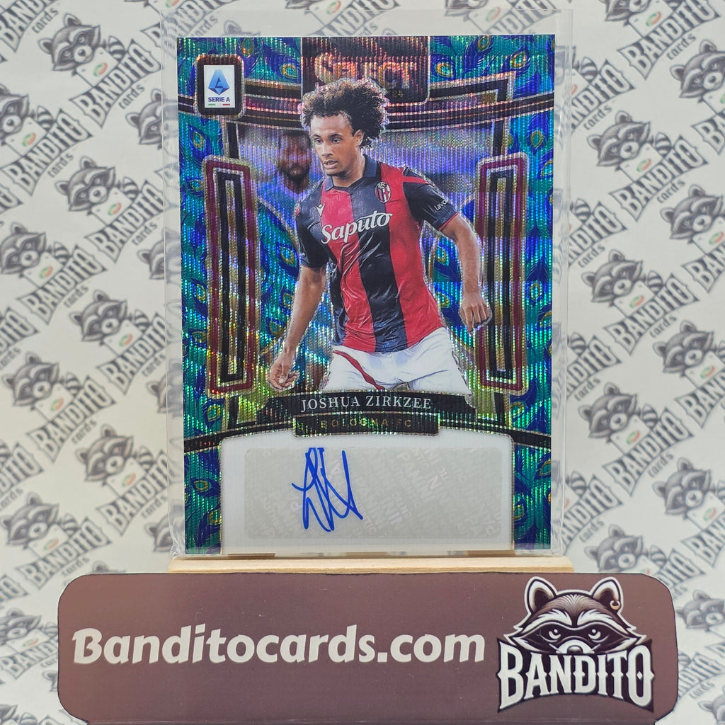 2023-24 Panini Select Serie A Joshua Zirkzee auto Peacock - Bologna