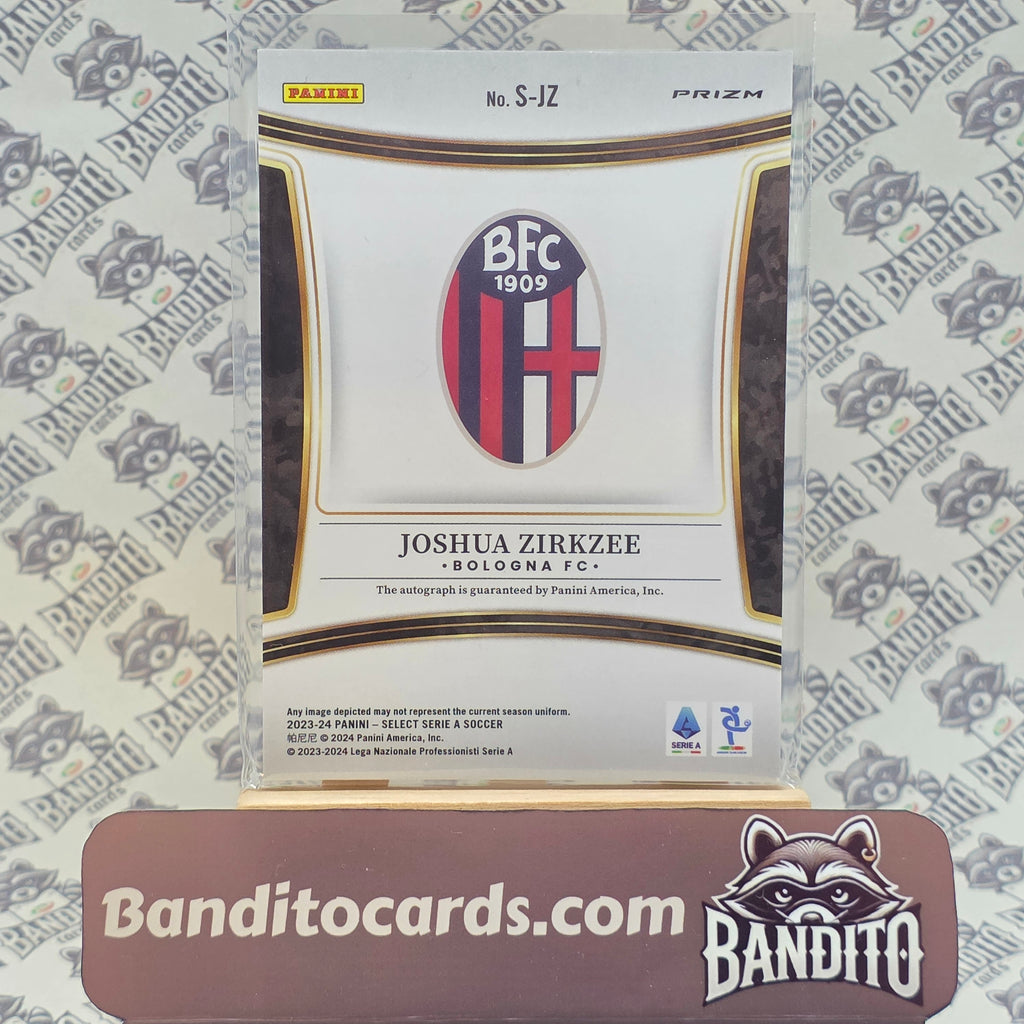 2023-24 Panini Select Serie A Joshua Zirkzee auto Peacock - Bologna