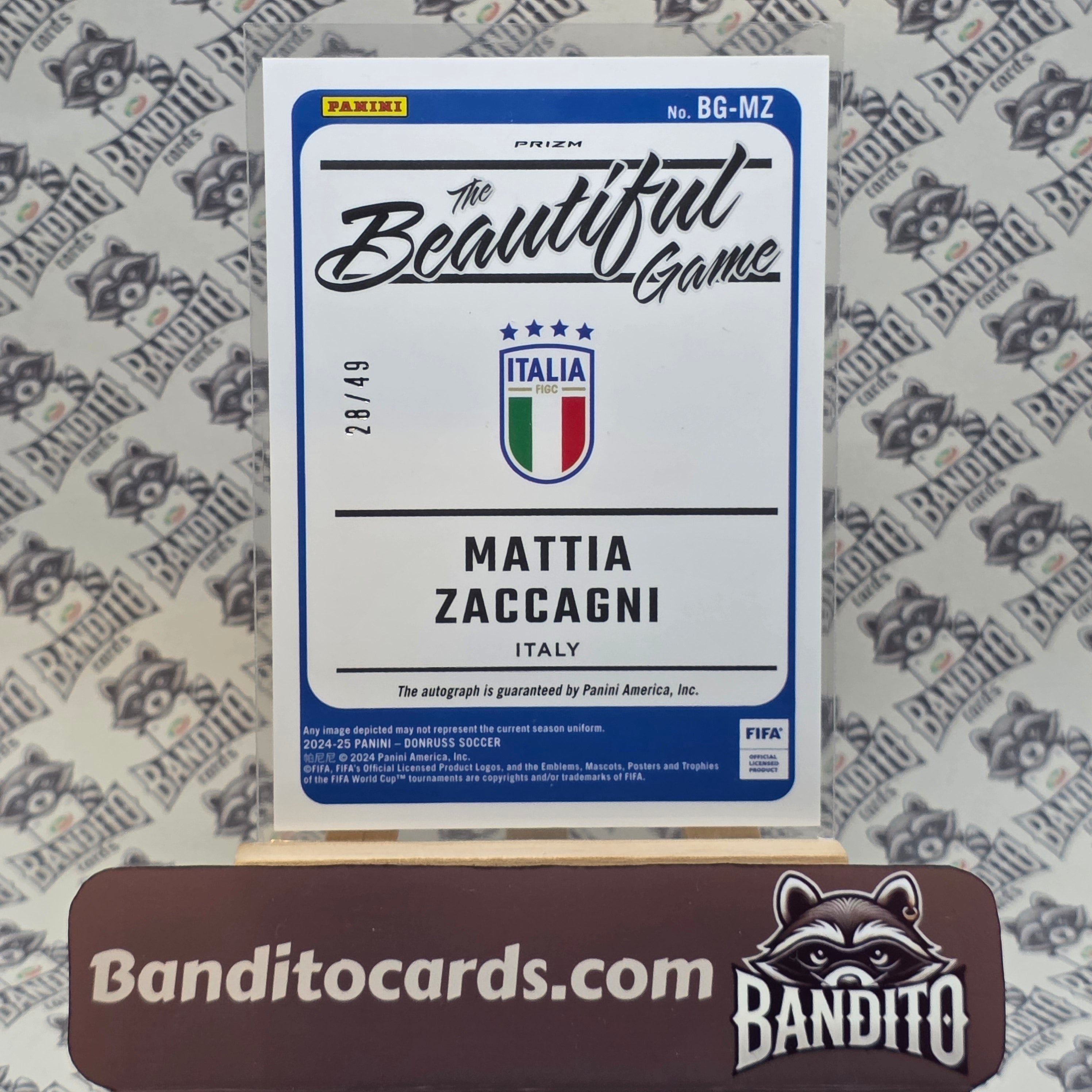 2024-25 Panini Donruss Mattia Zaccagni auto /49 - Italy