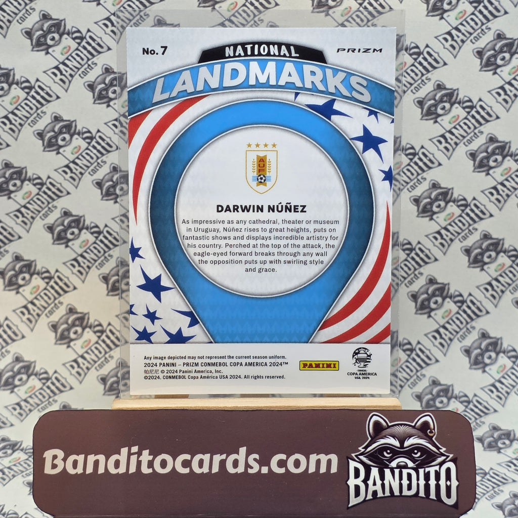 2024 Panini Select Prizm Copa America Darwin Nunez Landmarks SSP - Uruguay