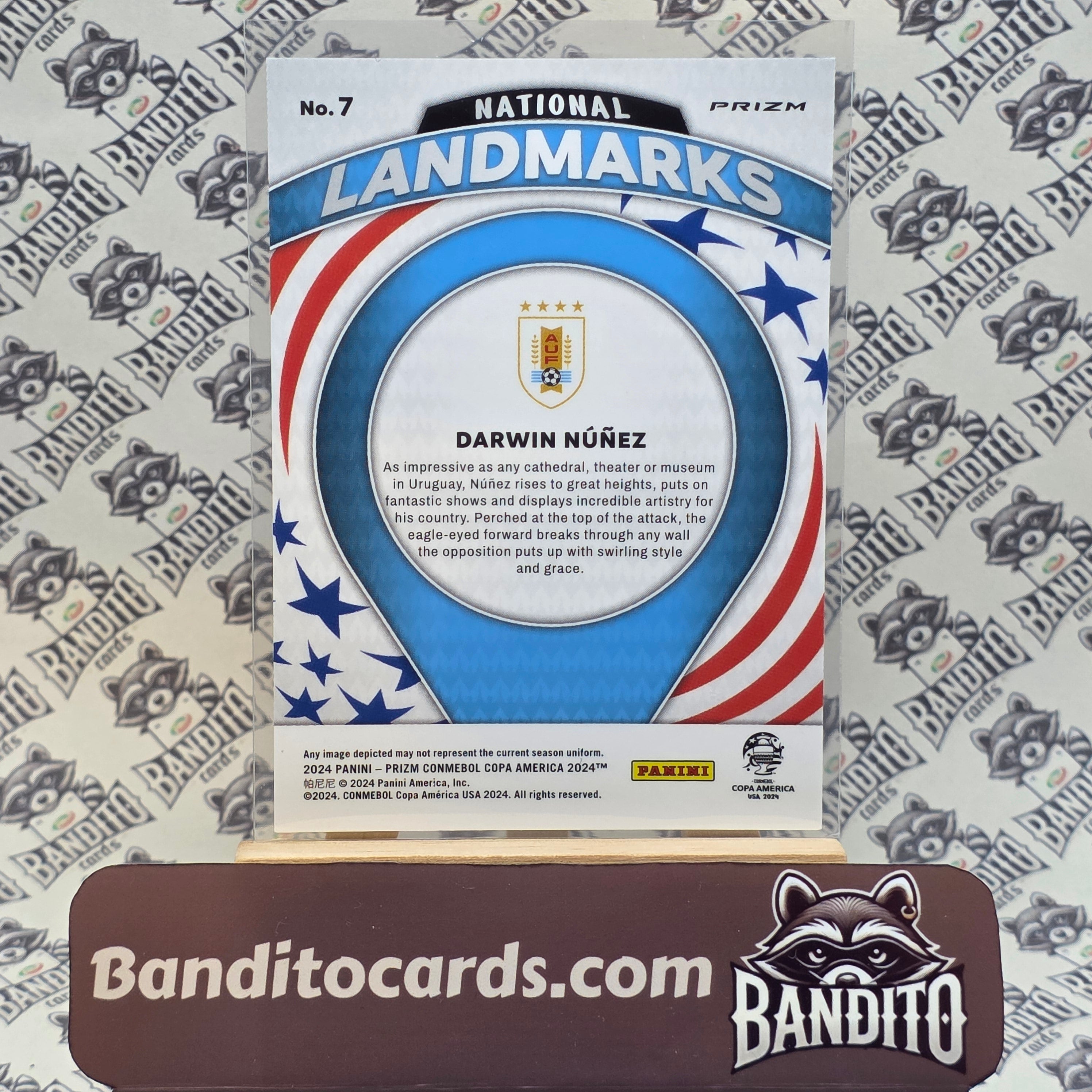 2024 Panini Select Prizm Copa America Darwin Nunez Landmarks SSP - Uruguay
