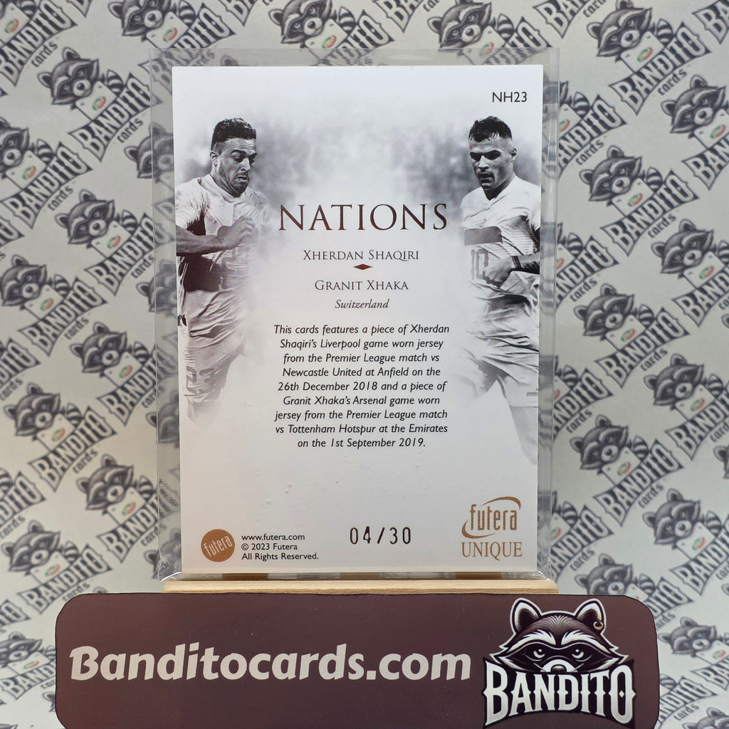 2023 Futera Granit Xhaka & Xherdan Shaqiri patch /15 - Switzerland