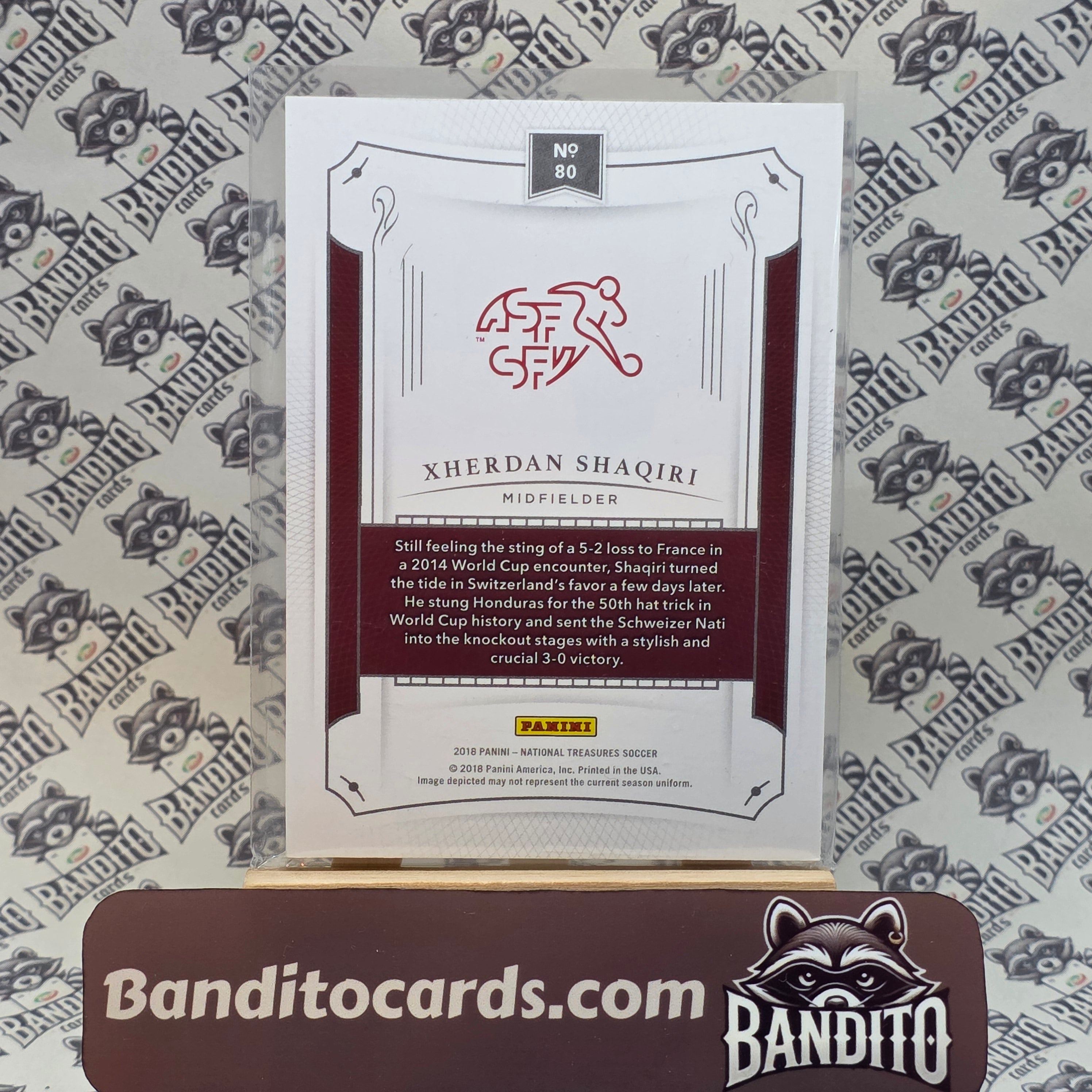 2018 Panini National Treasure Xherdan Shaqiri /50 - Switzerland