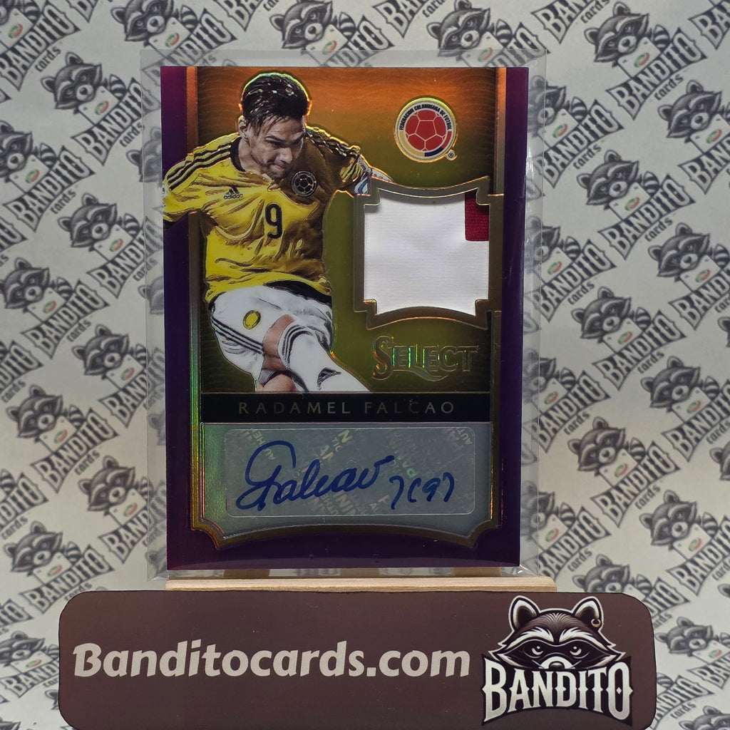 2015-16 Panini Select Radamel Falcao patch auto /10 - Colombia