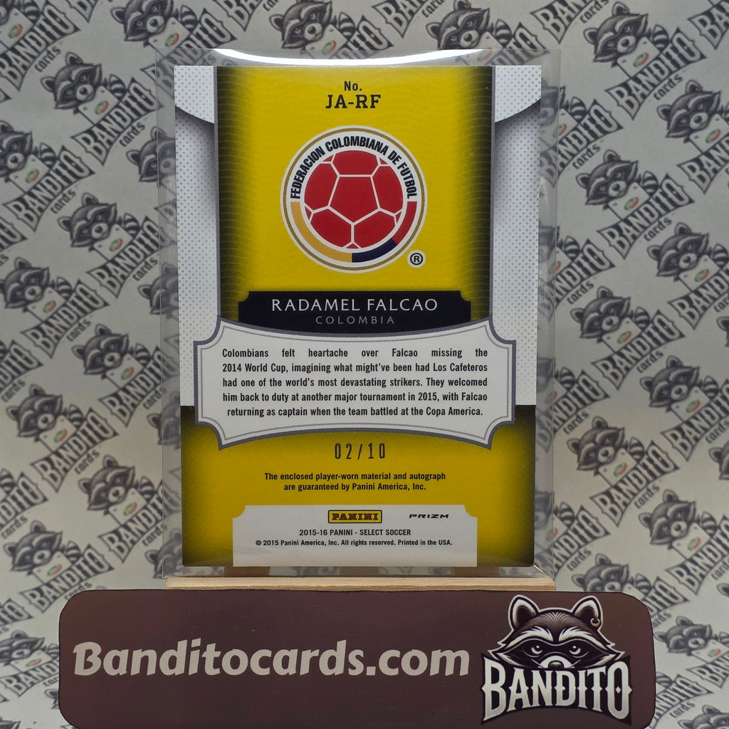 2015-16 Panini Select Radamel Falcao patch auto /10 - Colombia