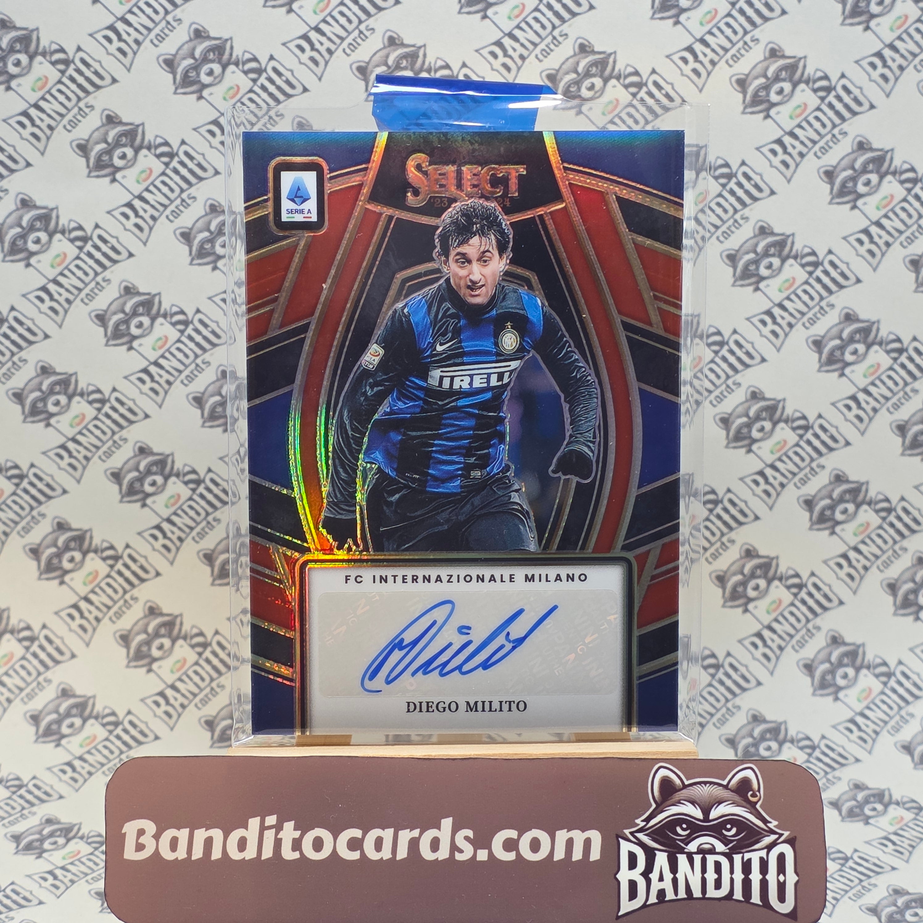 2023-24 Panini Select Serie A Diego Milito auto Red SSP - Inter