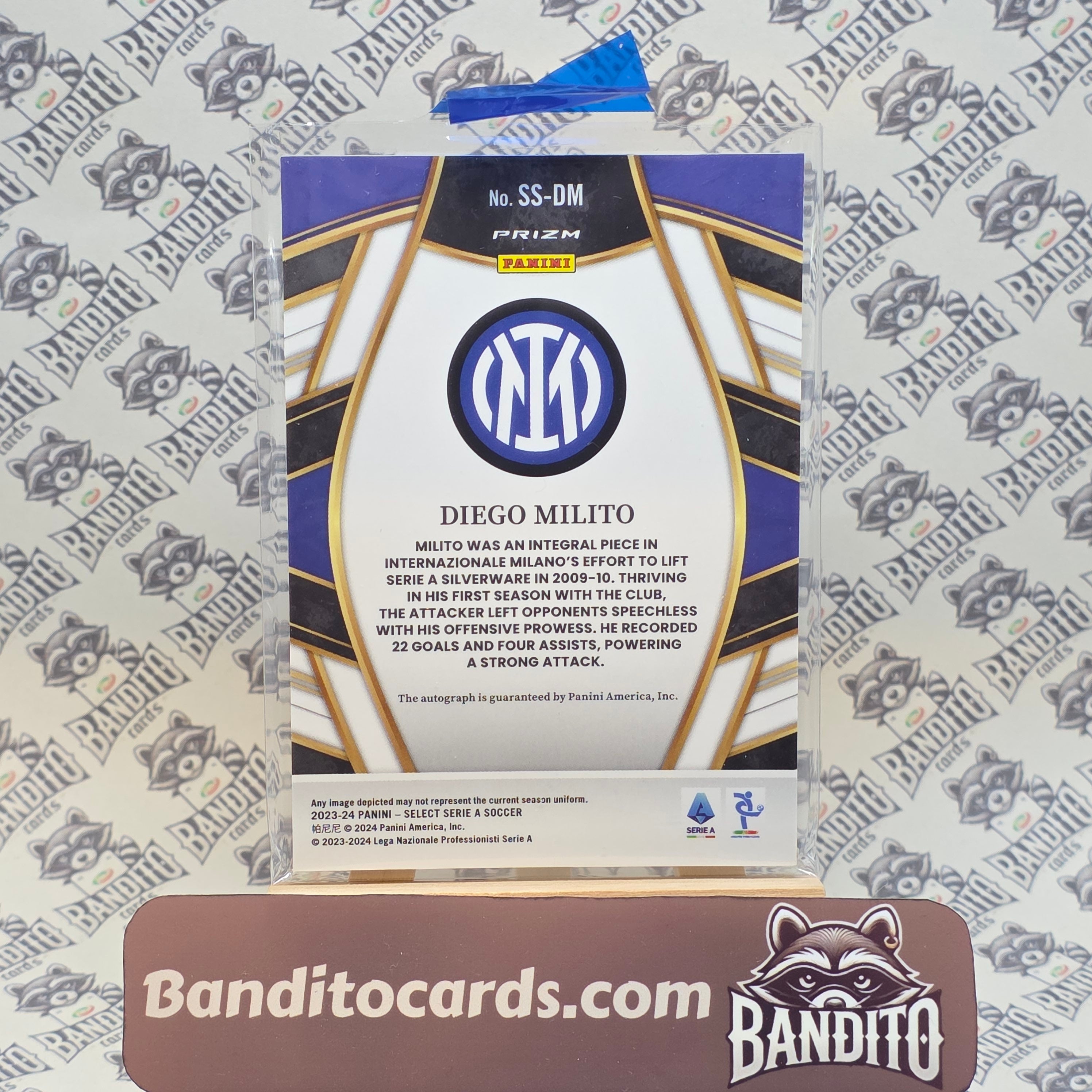 2023-24 Panini Select Serie A Diego Milito auto Red SSP - Inter