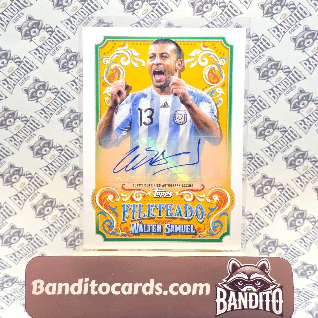 2023-24 Topps Fileteado Walter Samuel Auto - Argentina