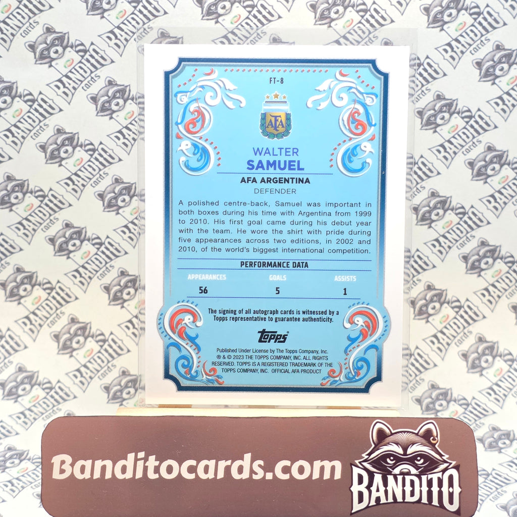 2023-24 Topps Fileteado Walter Samuel Auto - Argentina