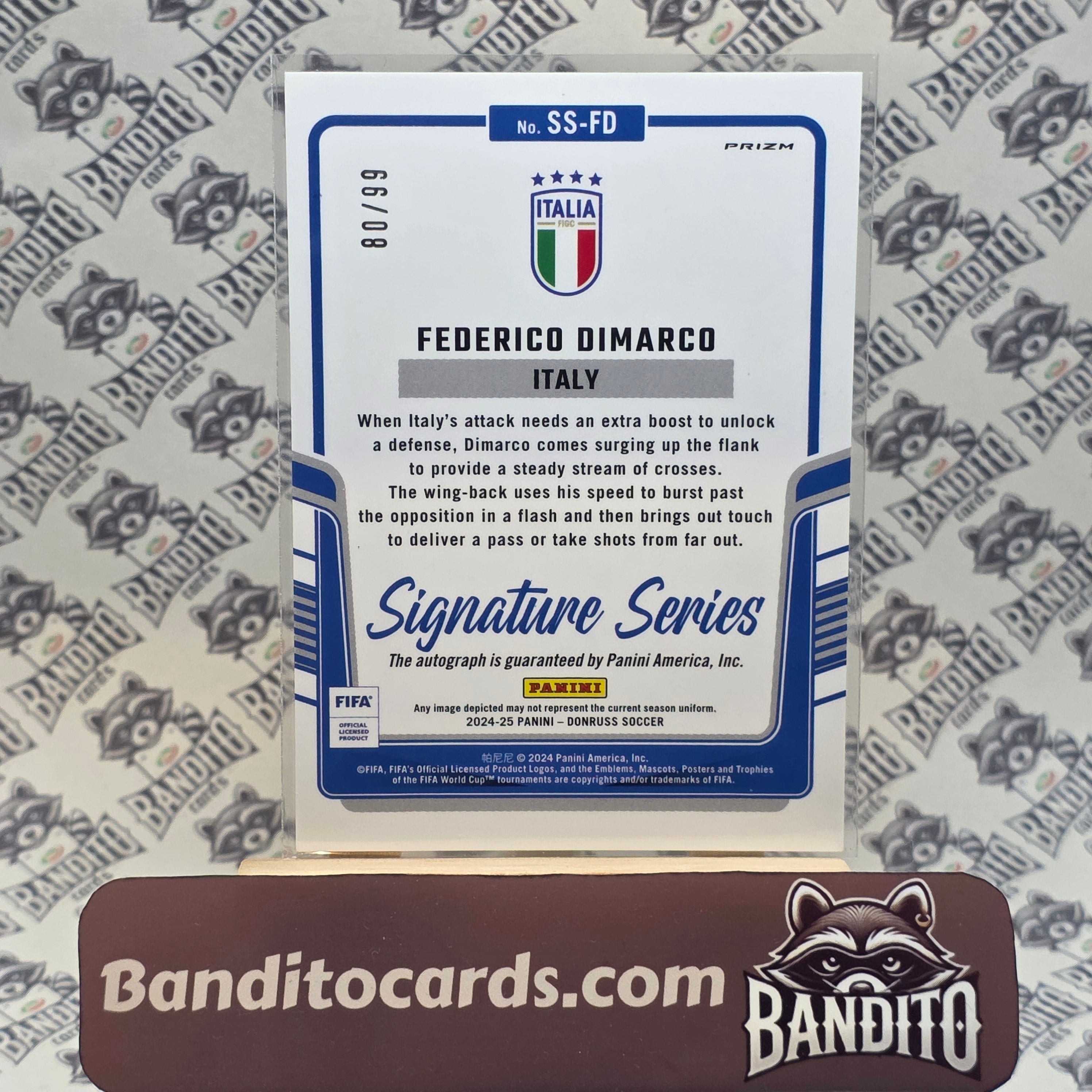 2024-25 Panini Donruss Federico Dimarco auto /99 - Italy